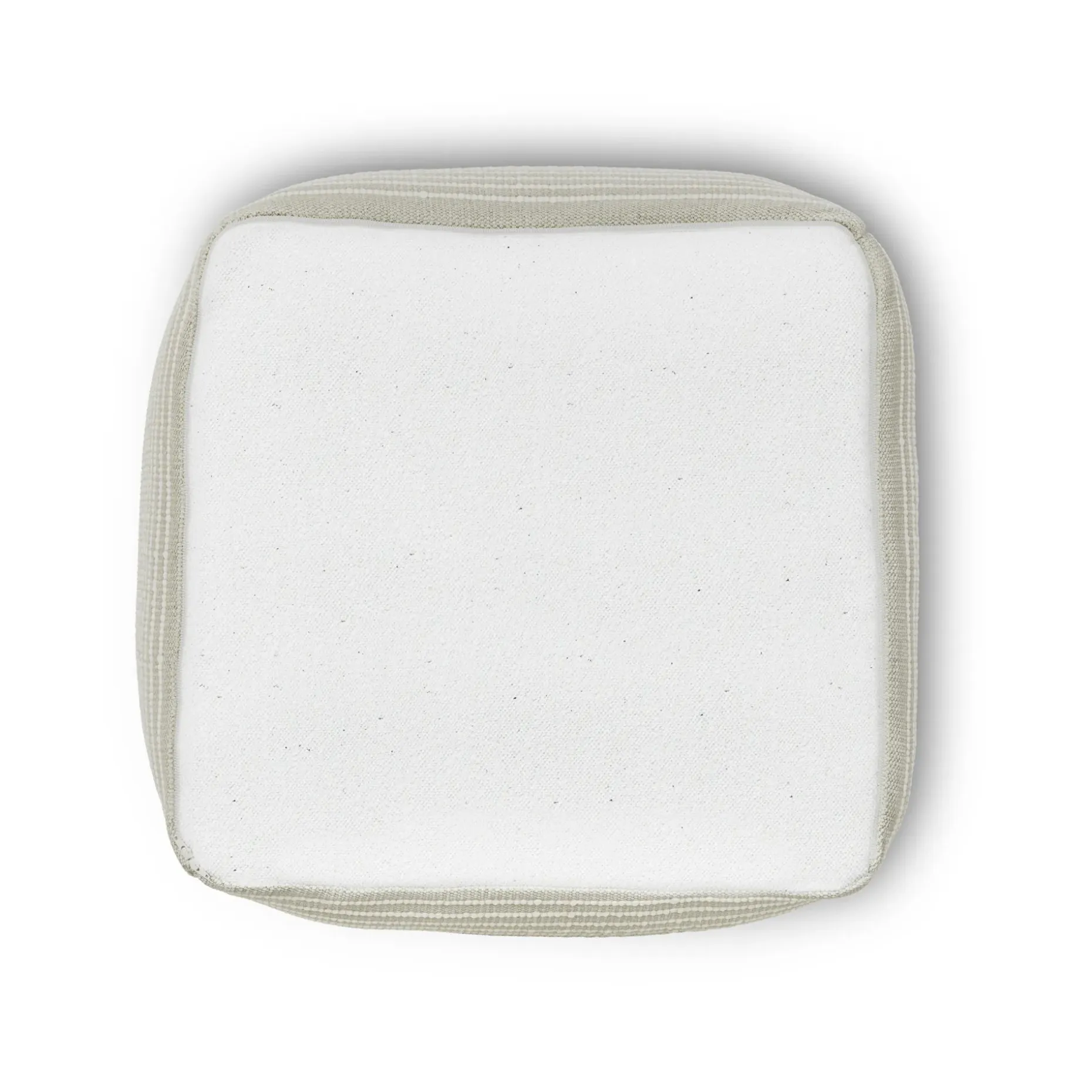 Mika 16" Indoor/Outdoor Pouf - Ridge Taupe