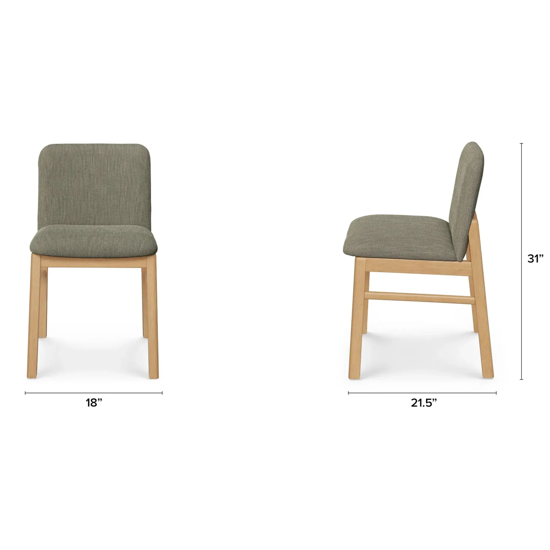 Mikkel Dining Chair - White Oak and Algonquin Green