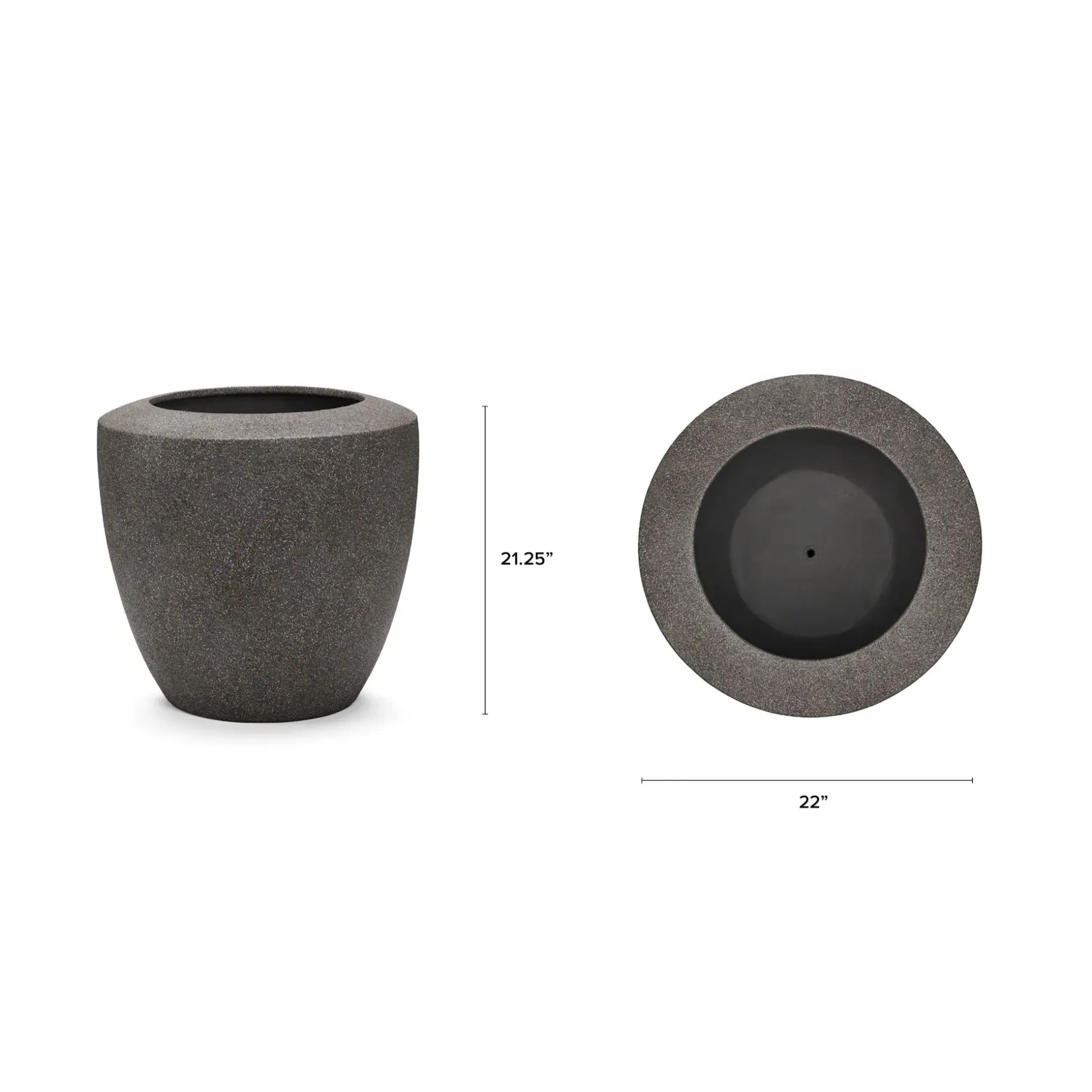 Mithra Large Indoor/Outdoor Planter - Charcoal