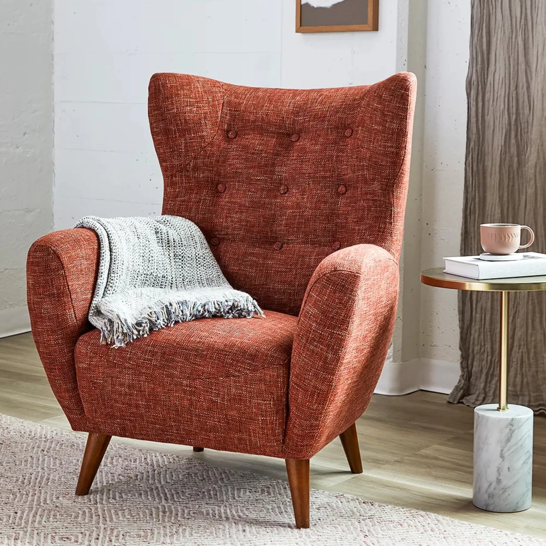 Mod 35" Lounge Chair - Orange Spice