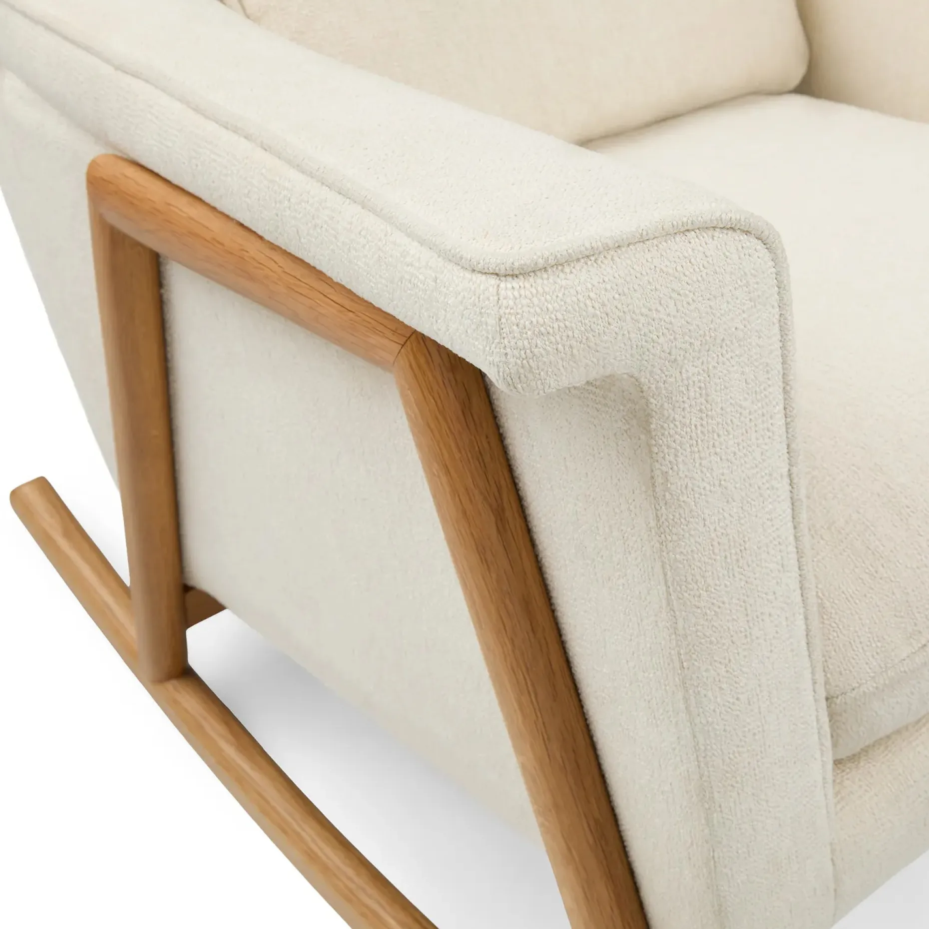 Munni 31" Rocking Lounge Chair - Oleander White