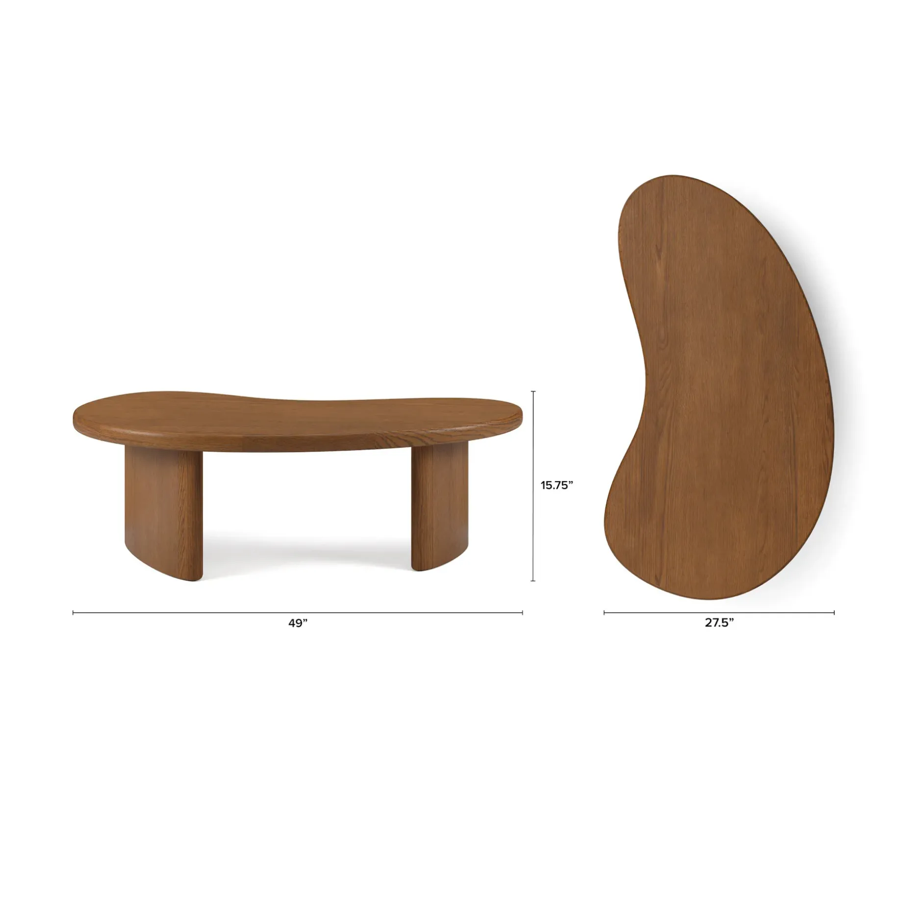 Neah 49" Coffee Table - Smoked Oak