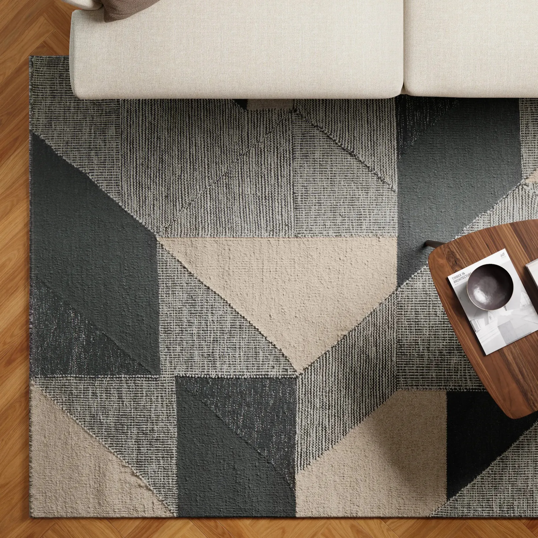 Nelsa 5 x 8 Rug - Geo Blue