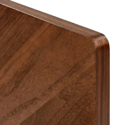 Nera King Low Profile Bed with Nightstands Set - Walnut