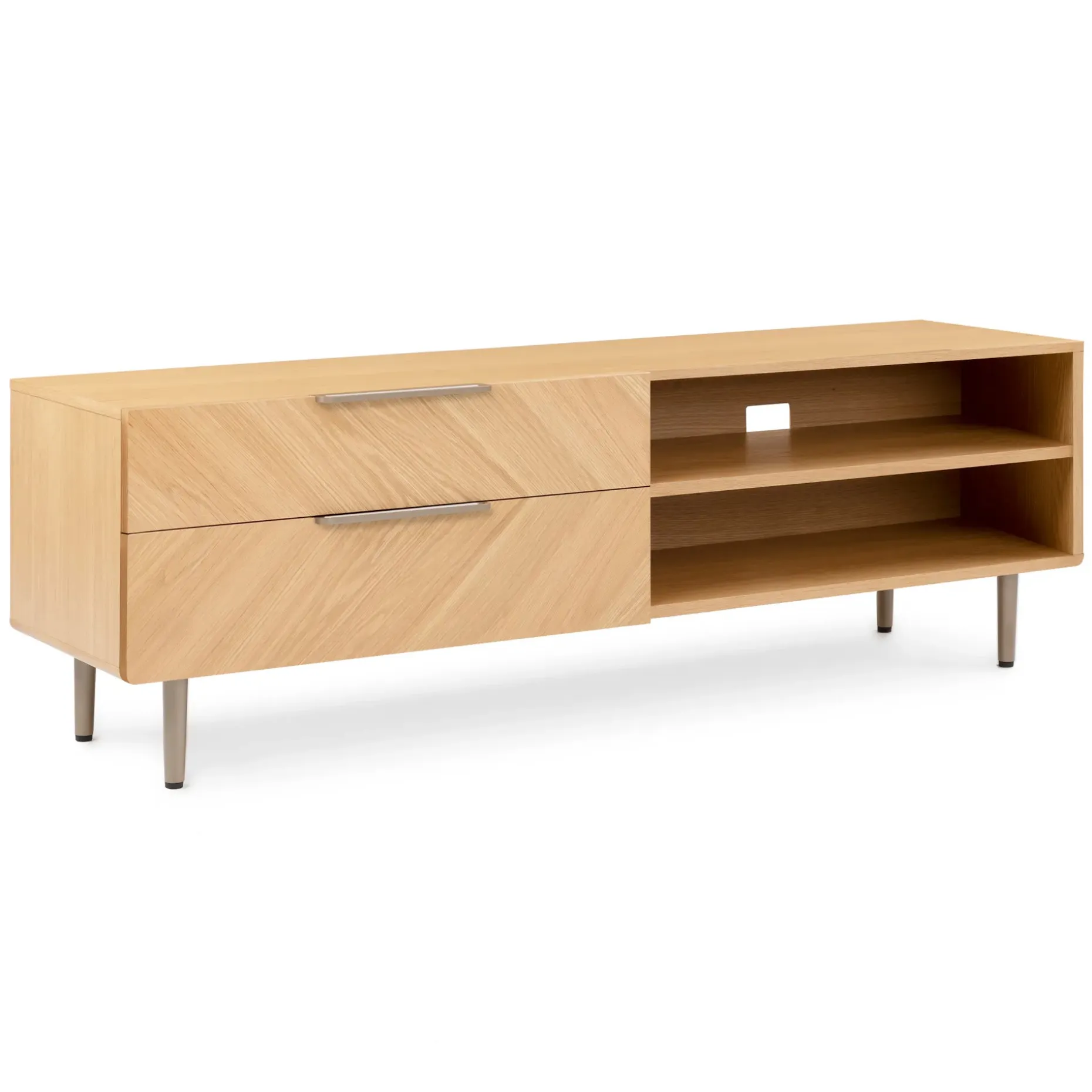 Nera 63" Low Media Unit - Oak