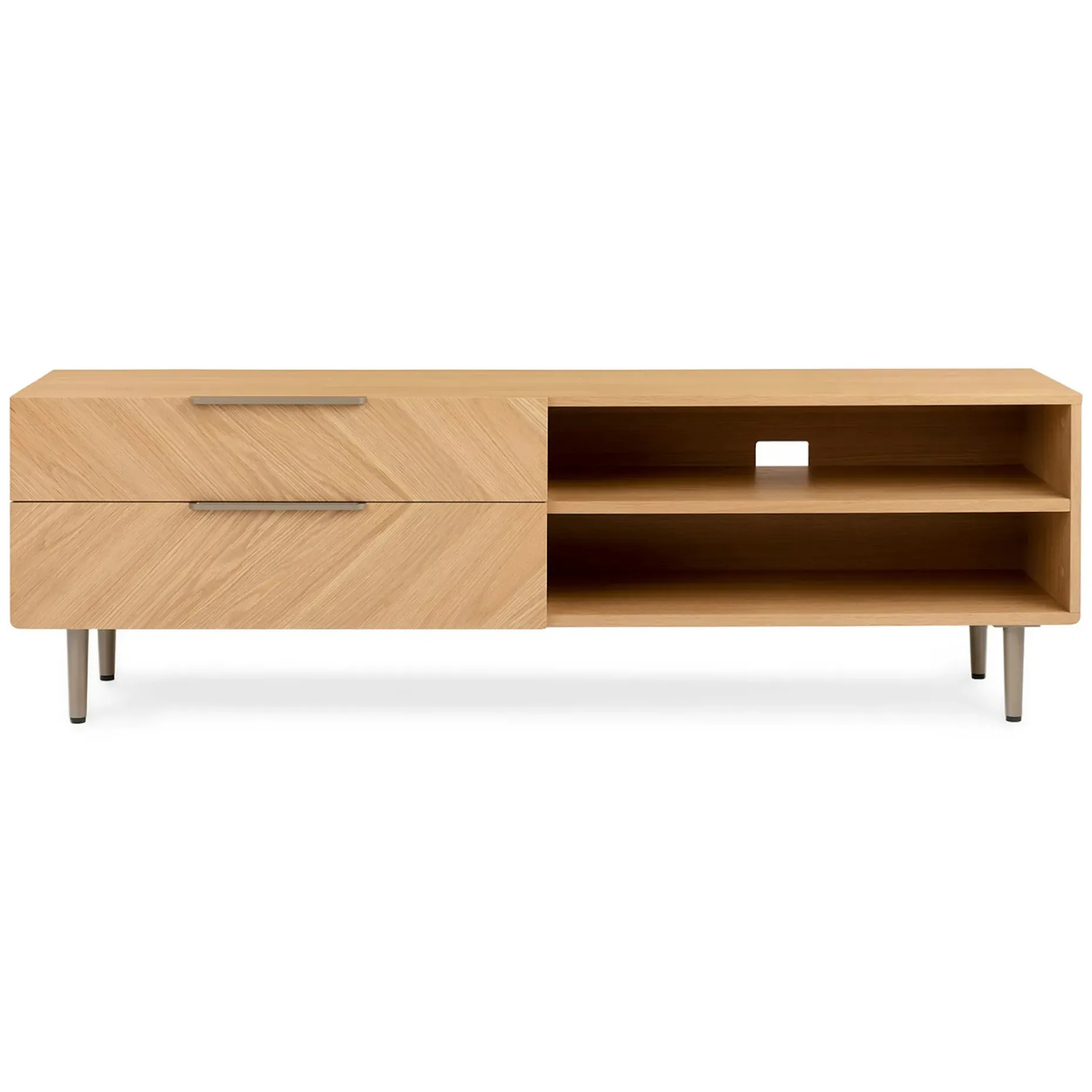 Nera 63" Low Media Unit - Oak