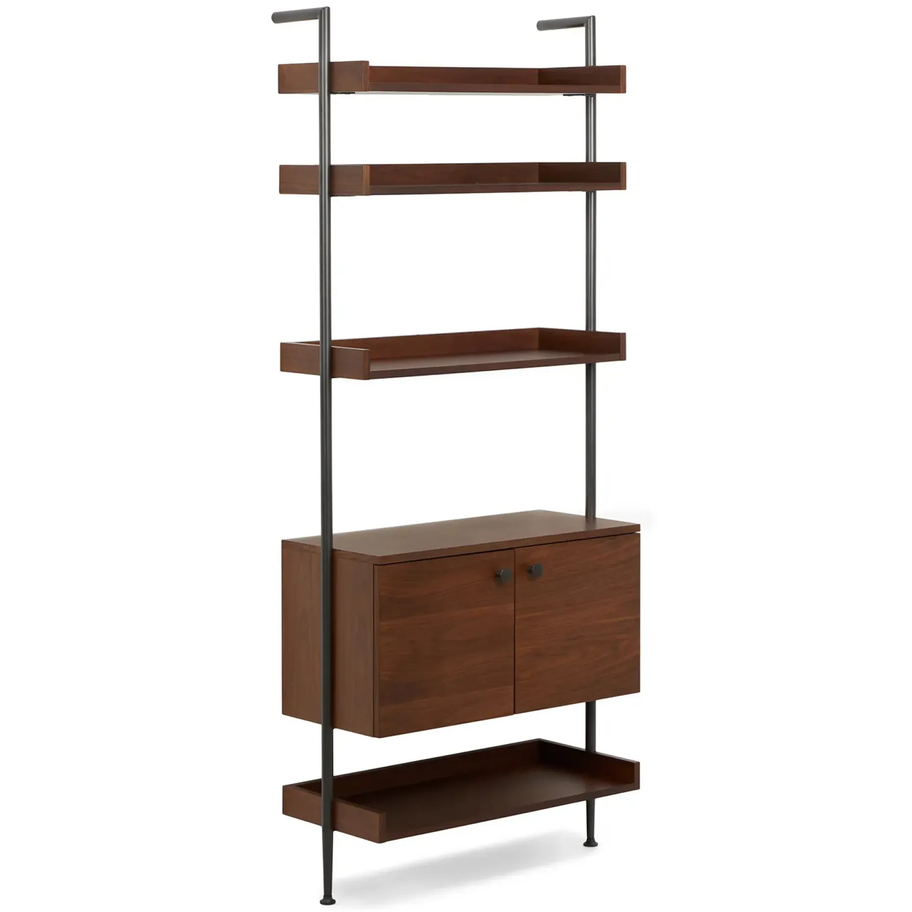 Newberry 31.25" Shelving Unit, Wide - Walnut