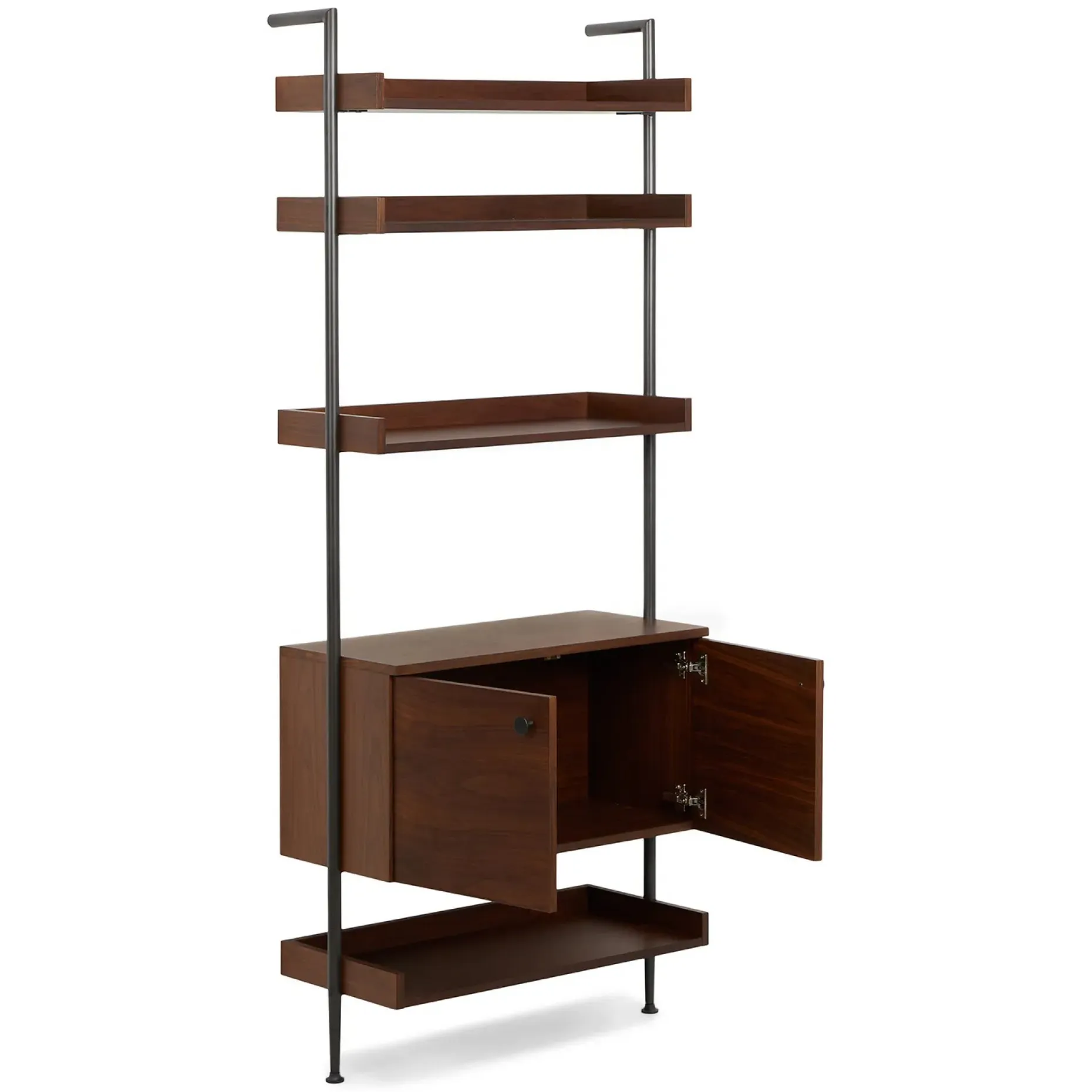Newberry 31.25" Shelving Unit, Wide - Walnut