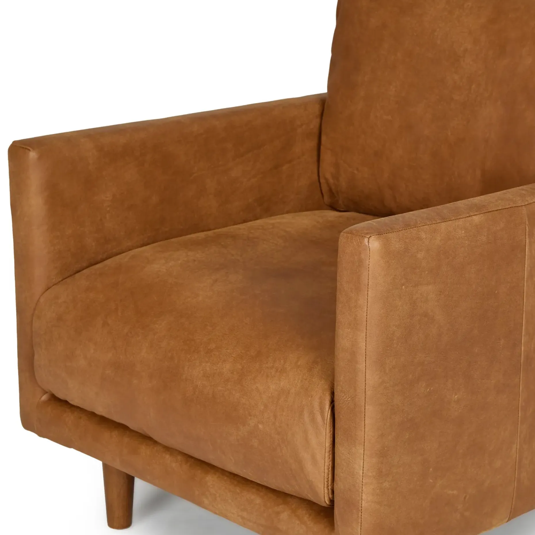 Nirvana 30" Leather Lounge Chair - Dakota Tan