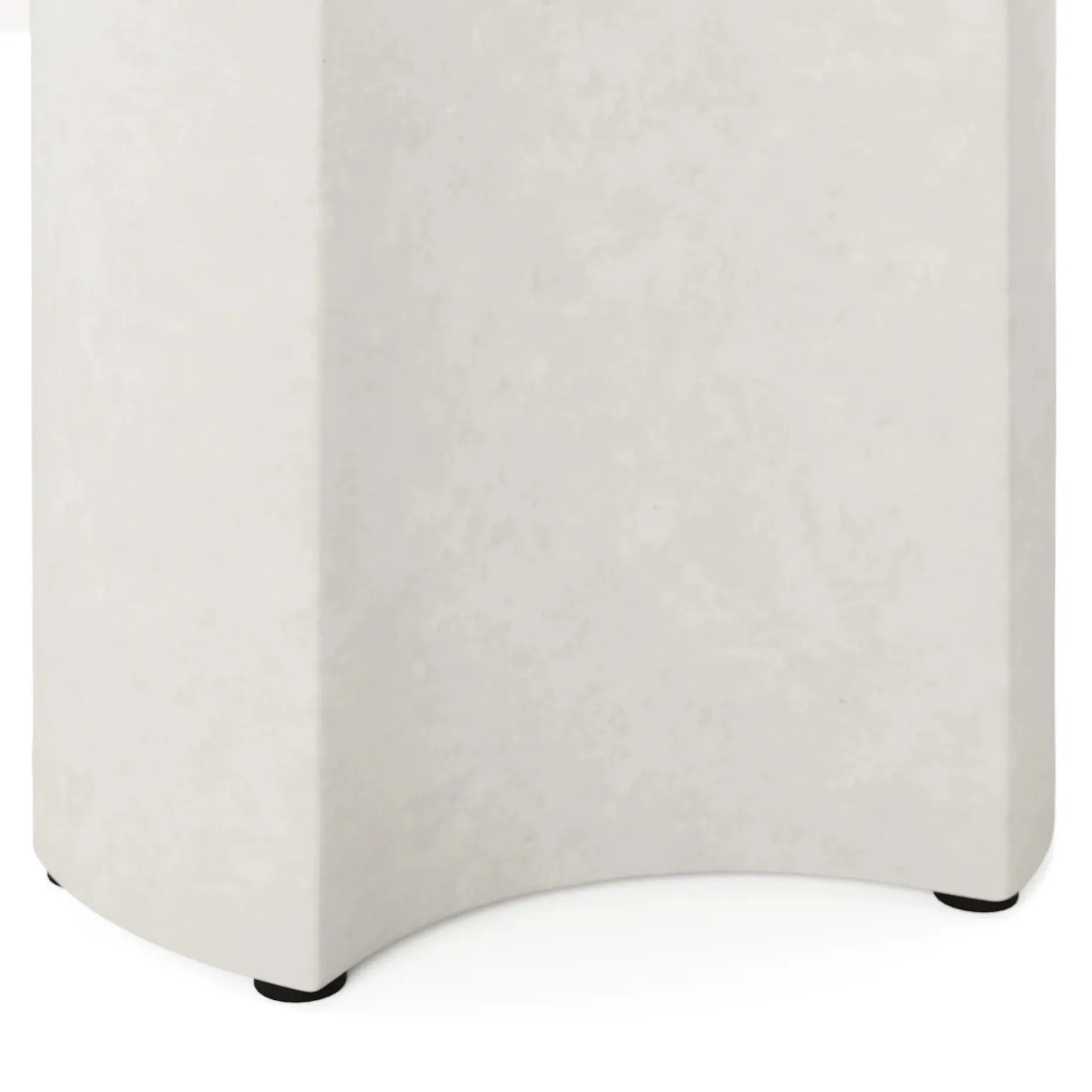 Noah Outdoor Cement Drink & Side Table Set - White