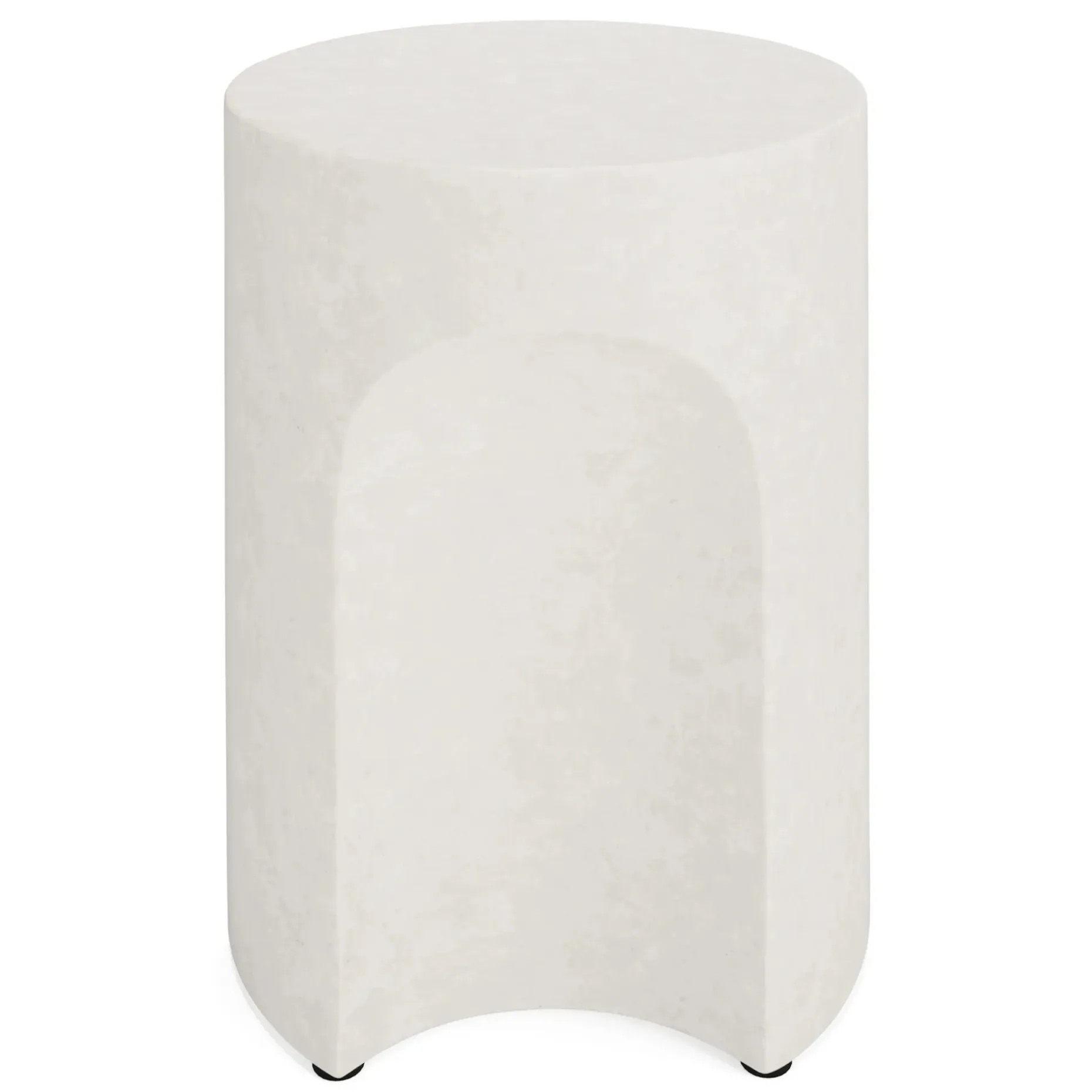 Noah Outdoor Cement Drink & Side Table Set - White