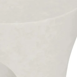 Noah Outdoor Cement Drink & Side Table Set - White