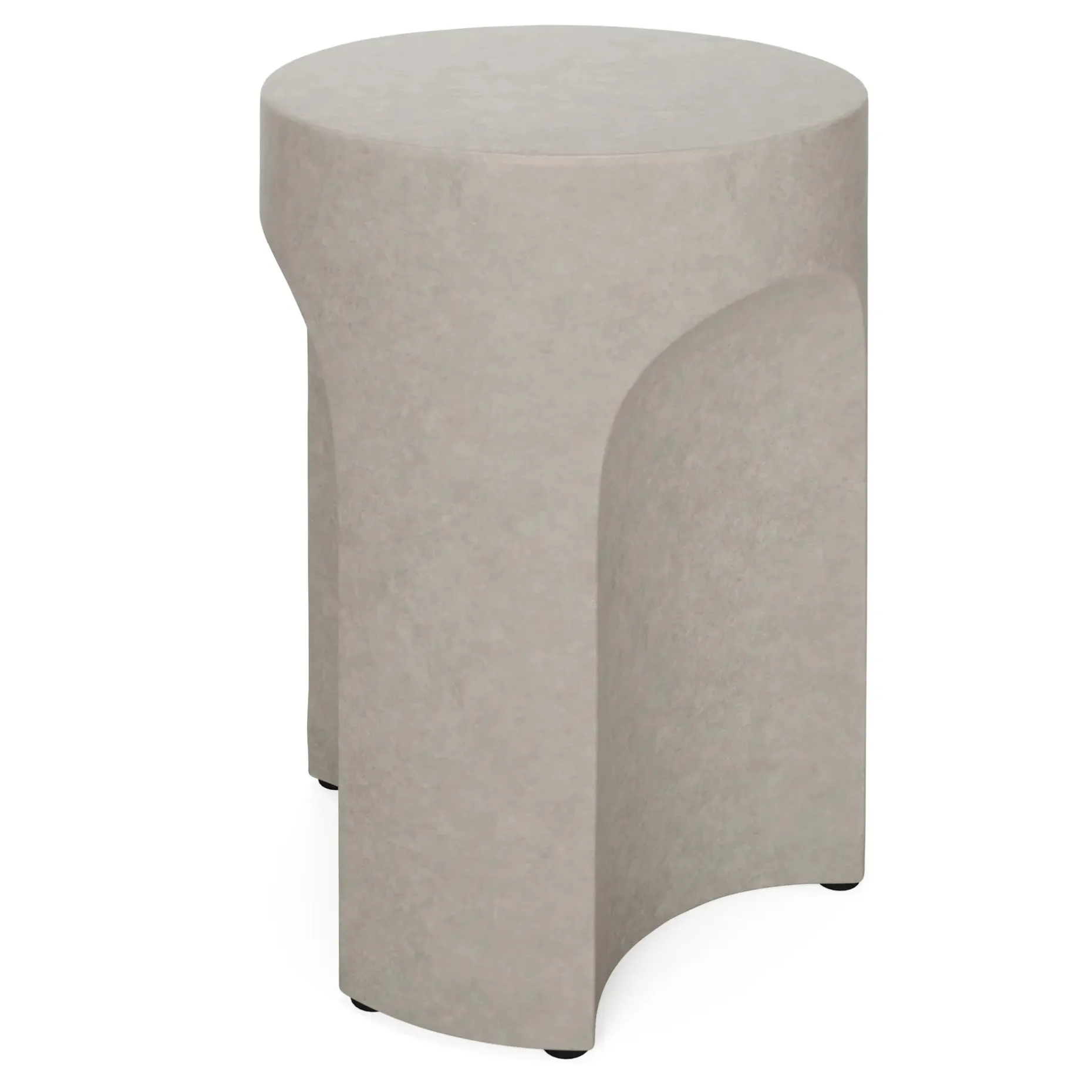 Noah Outdoor Cement Drink & Side Table Set - Gray