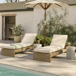 Noah Outdoor Cement Side Table - Gray