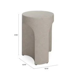 Noah Outdoor Cement Side Table - Gray