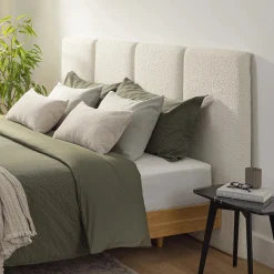 Noel King Headboard - Green Wool Bouclé