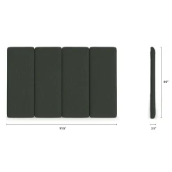Noel King Tall Headboard - Green Wool Bouclé