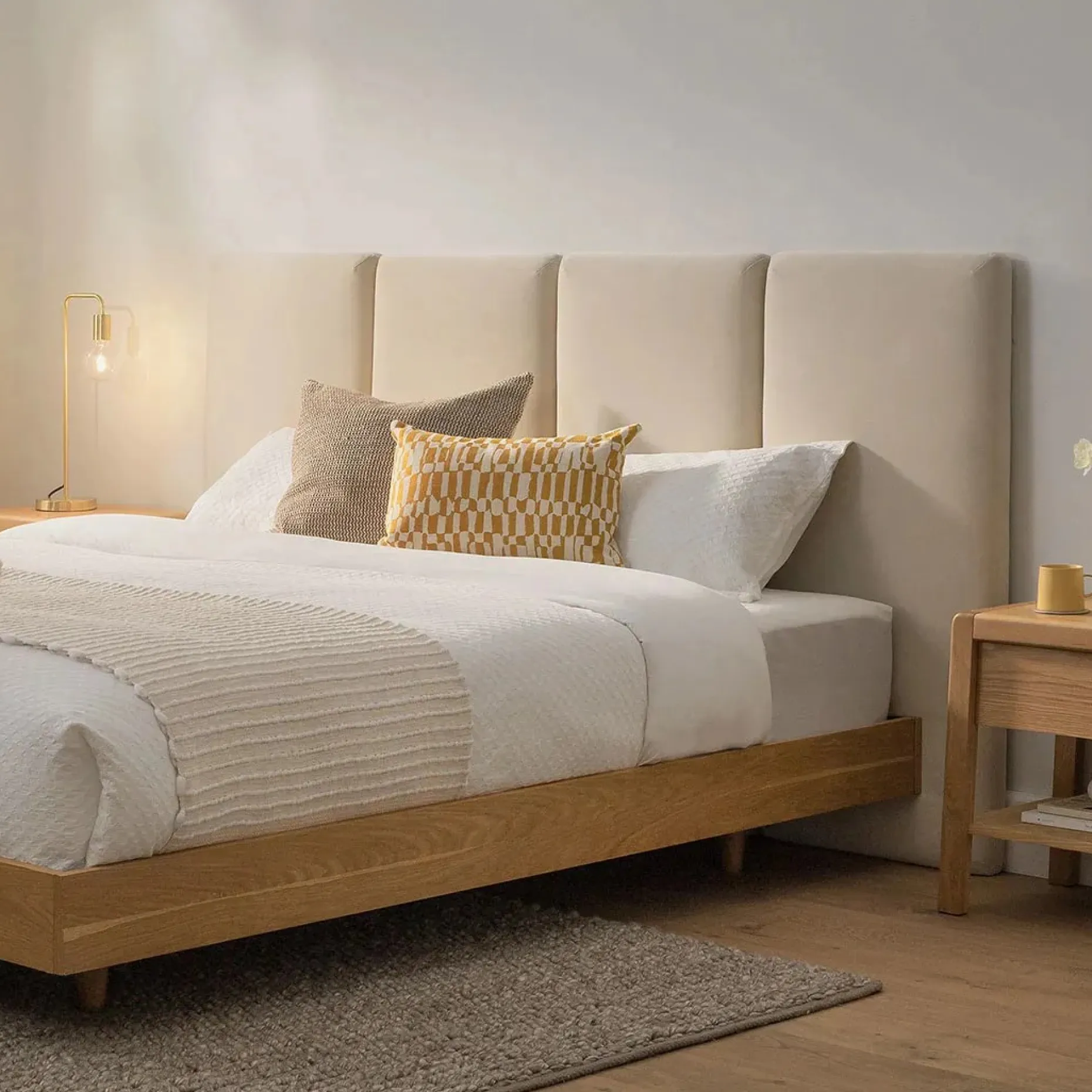 Noel King Velvet Headboard - Hale Rust