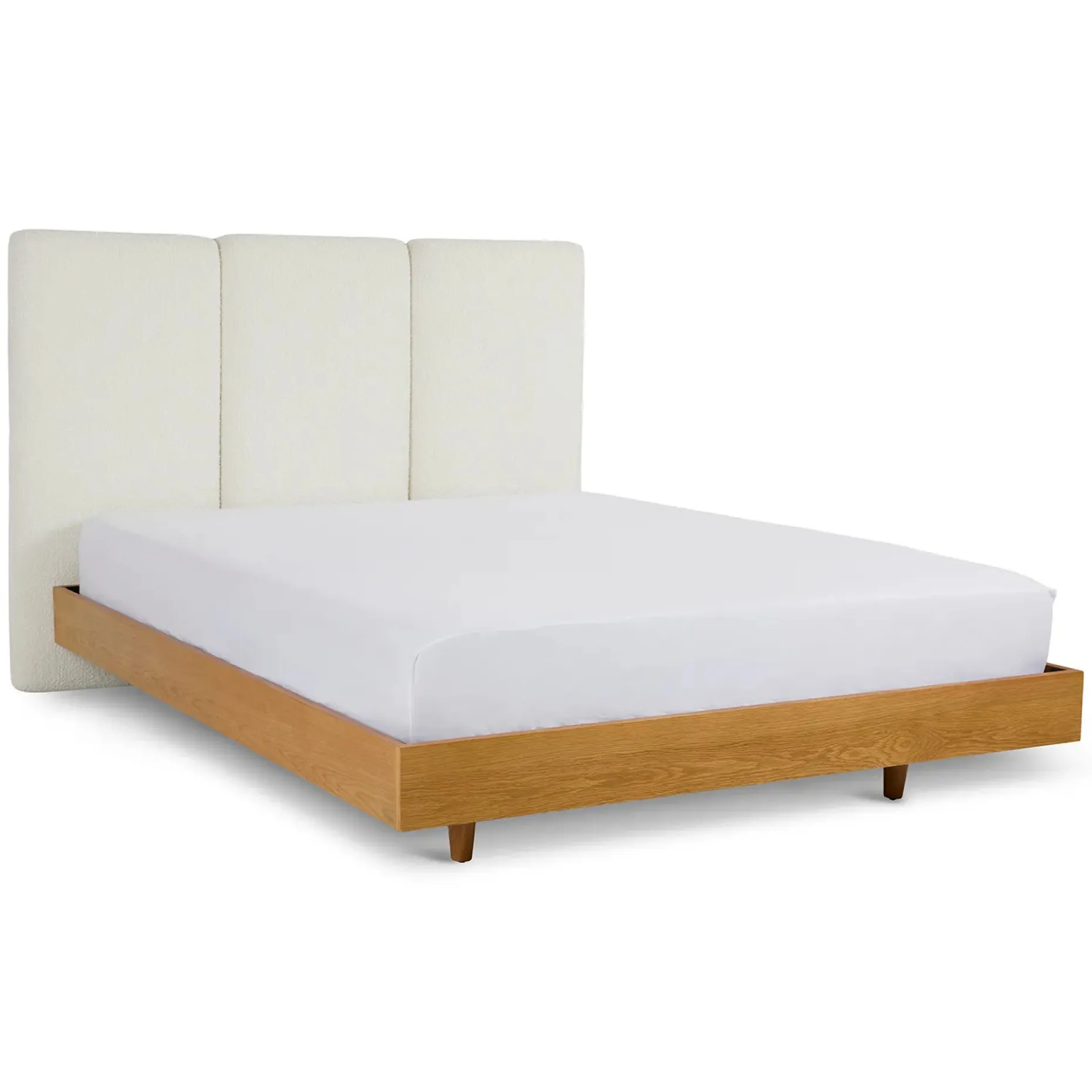 Noel Queen Headboard - Lunaria White Bouclé