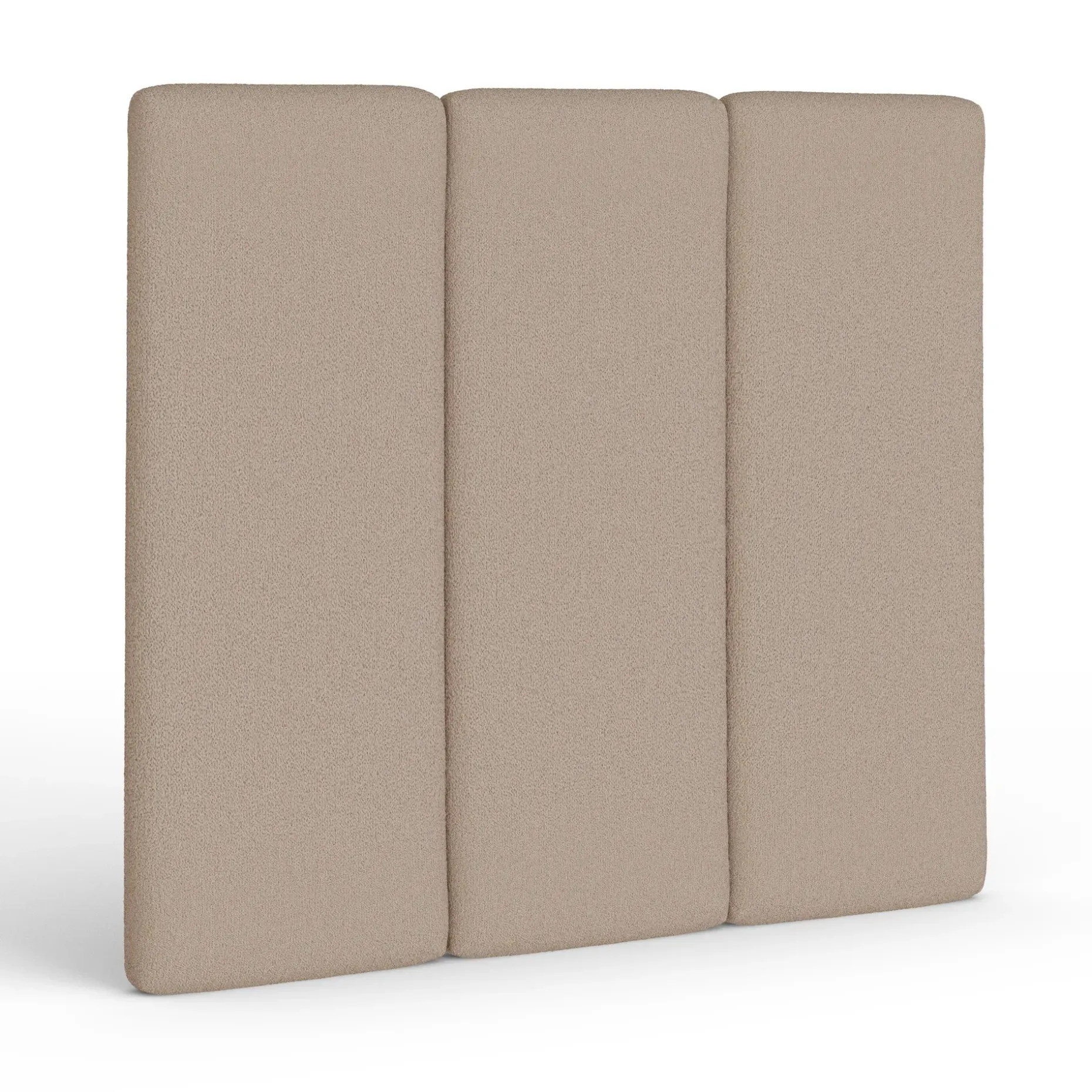 Noel Queen Tall Headboard - Sandstone Wool Bouclé