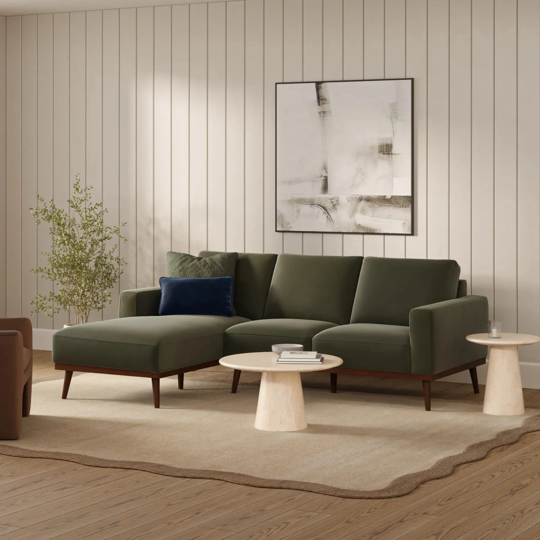 Noemi 27.5" Travertine Coffee Table