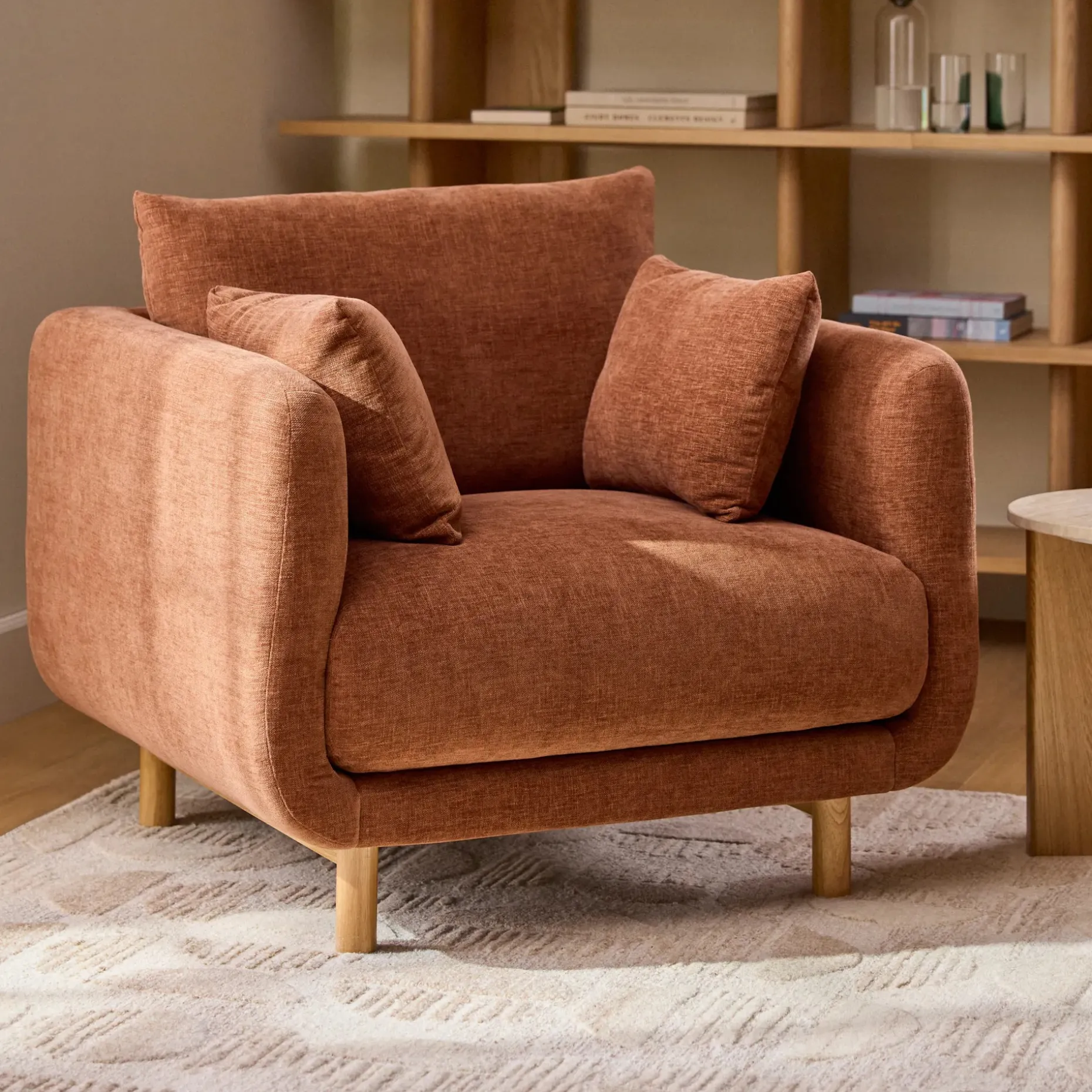 Nora 40.5" Lounge Chair - Hestia Caramel