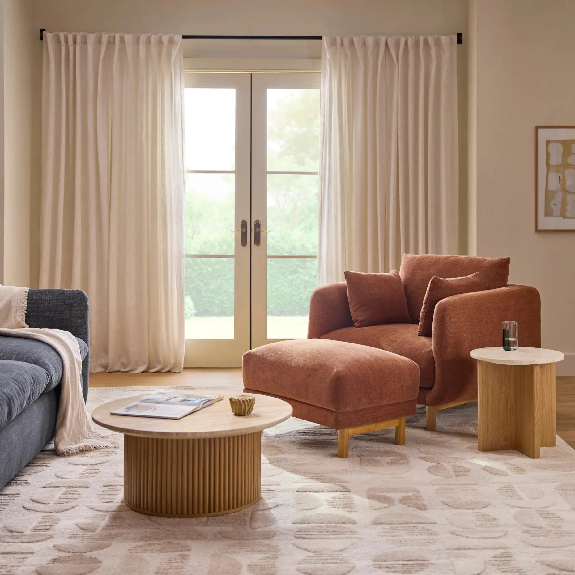 Nora 40.5" Lounge Chair - Hestia Caramel