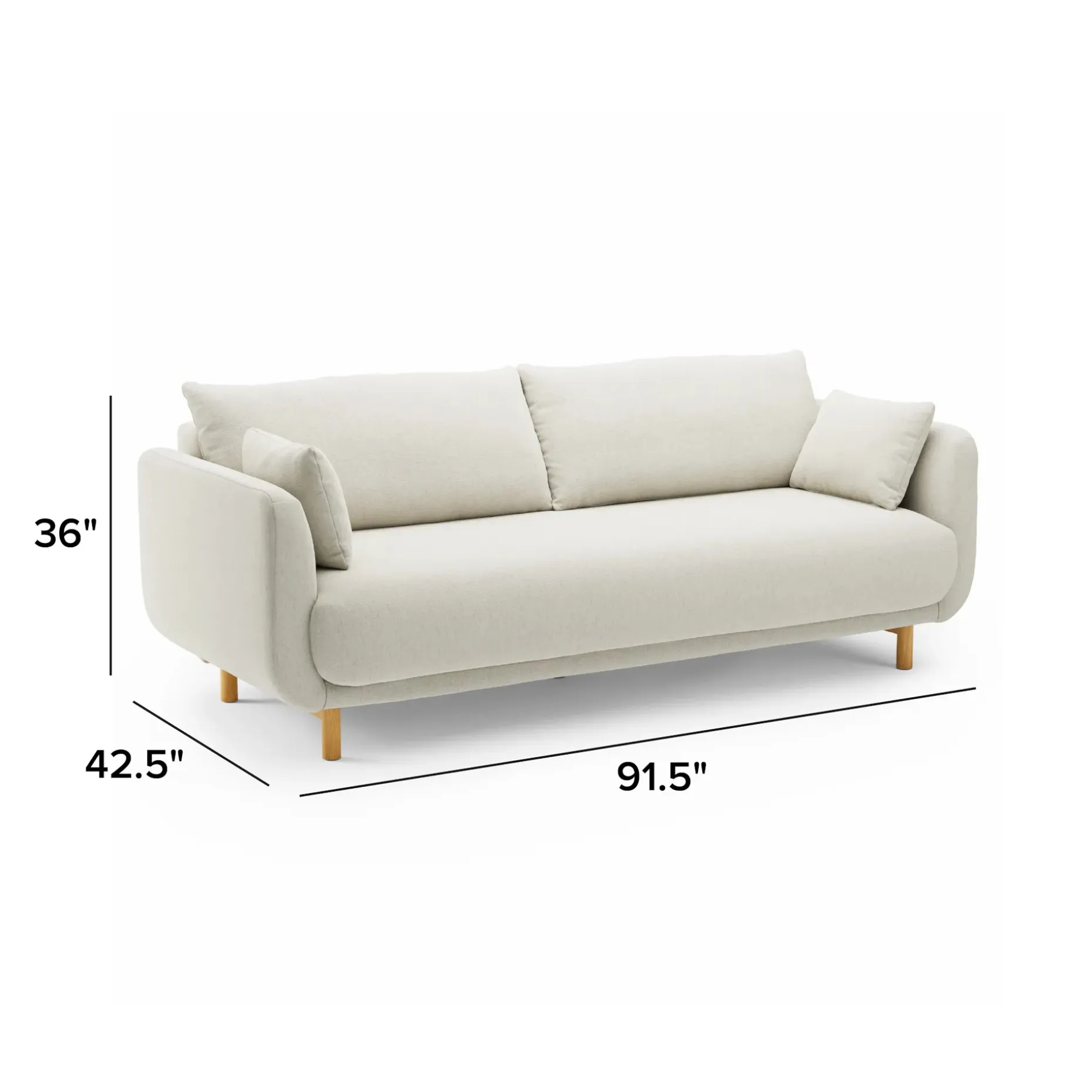 Nora 91.5" Sofa Bed - Savoy Ivory