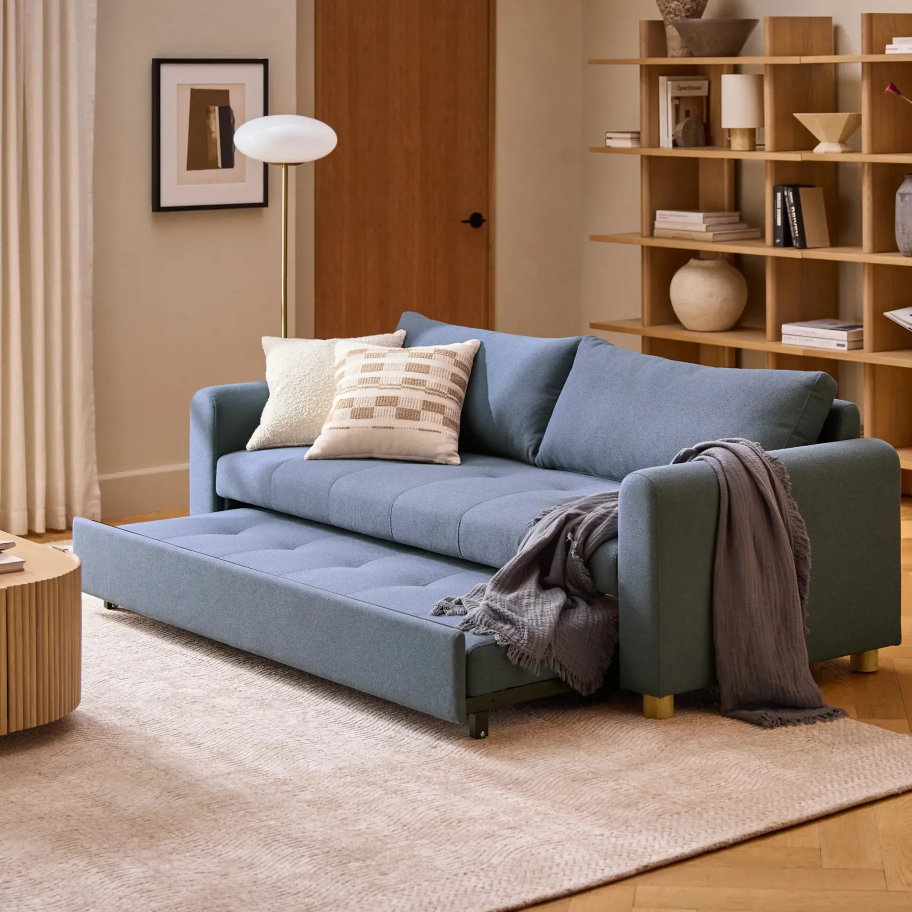 Nordby 87" Sofa Bed - Lull Blue
