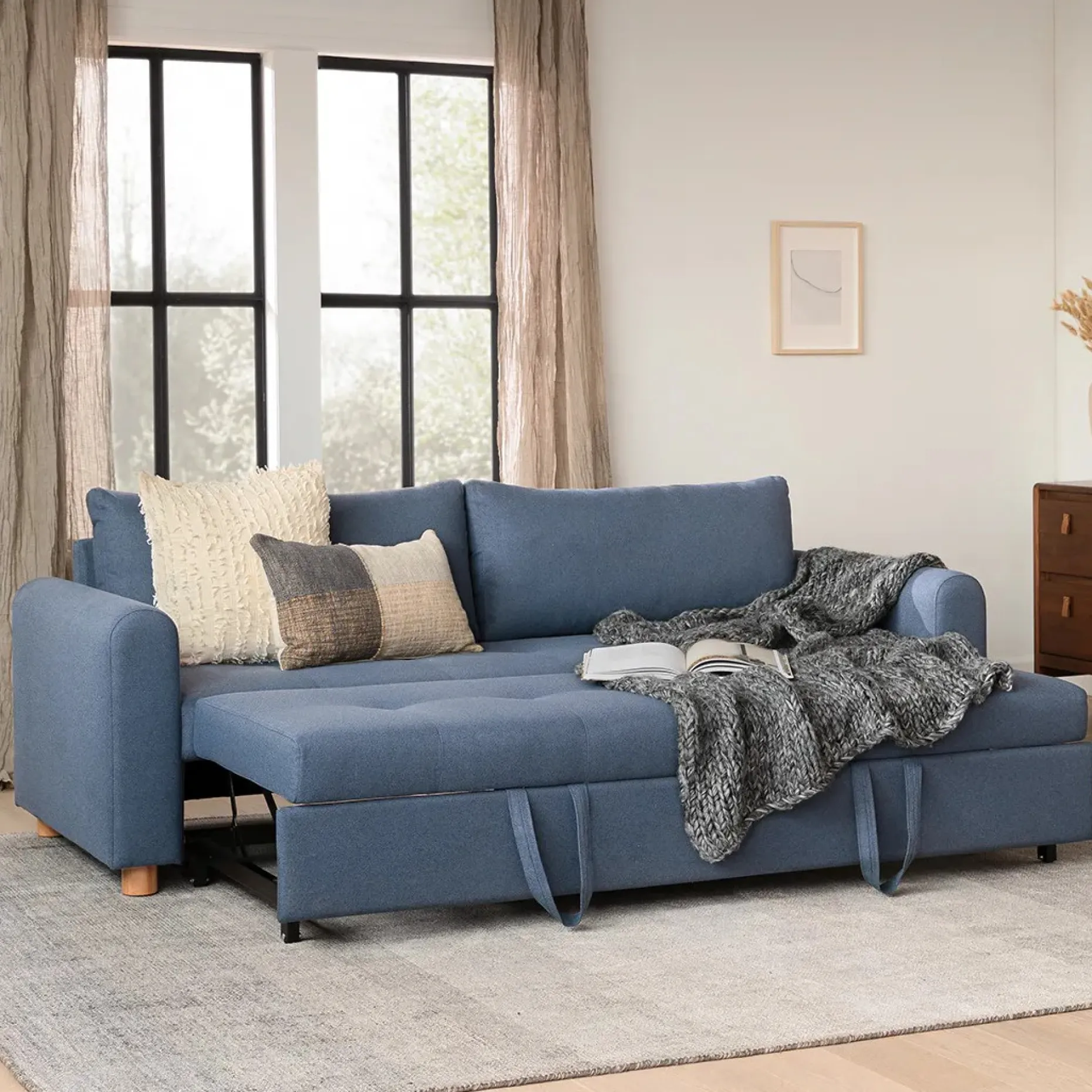 Nordby 87" Sofa Bed - Lull Blue