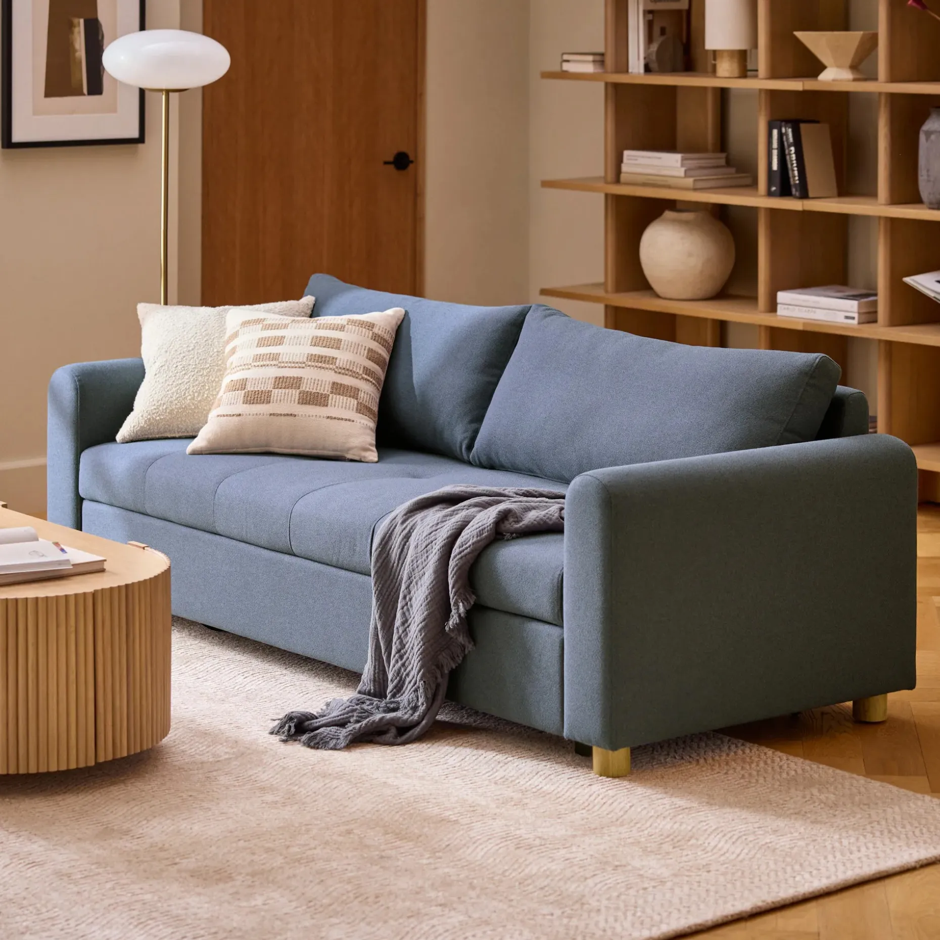 Nordby 87" Sofa Bed - Lull Blue