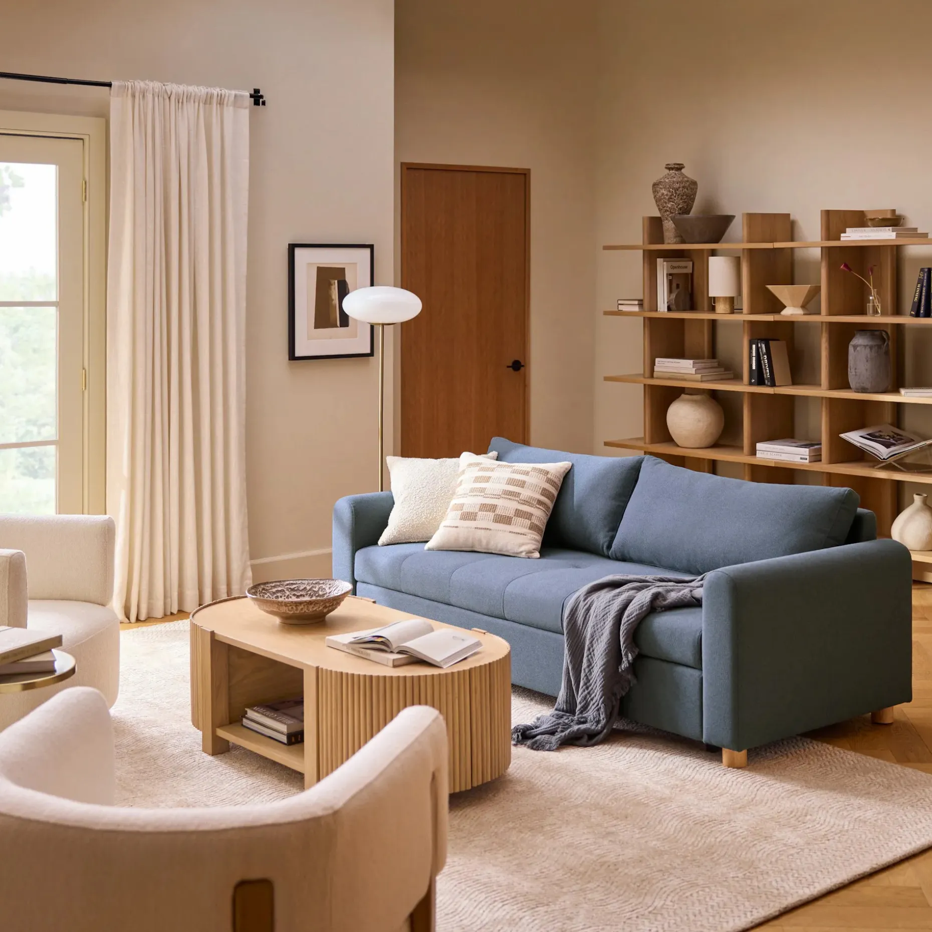 Nordby 87" Sofa Bed - Lull Blue