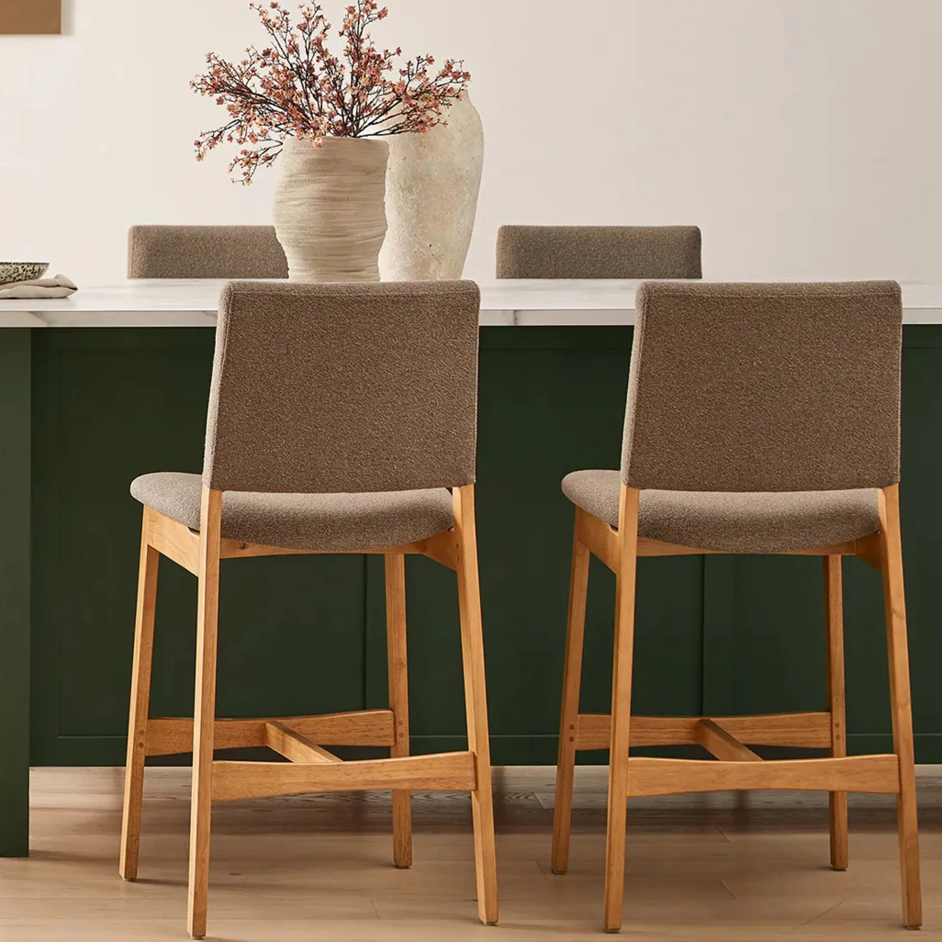 Nosh Counter Stool - Oak and Ratine Brown