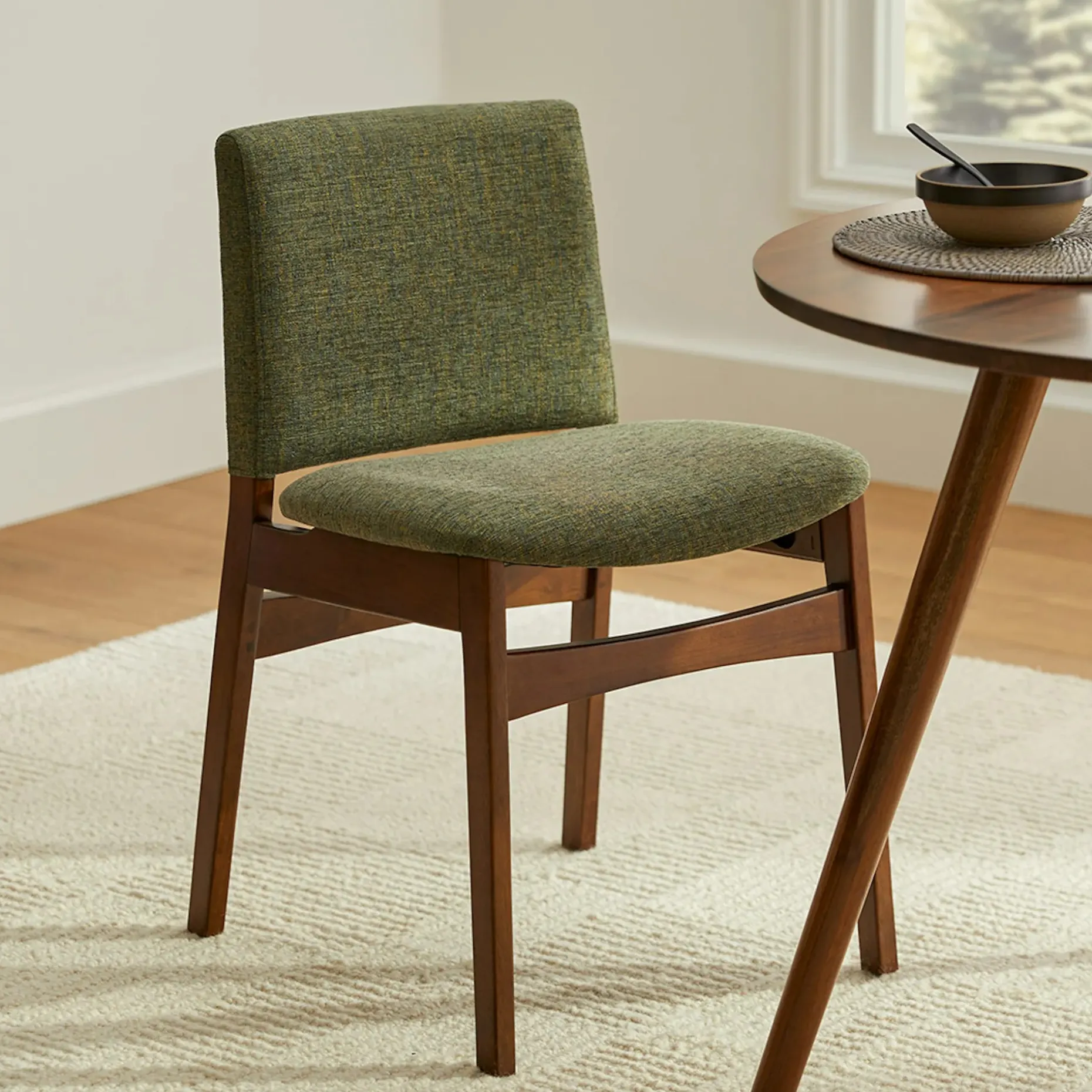 Nosh Dining Chair - Walnut and Hemlock Green