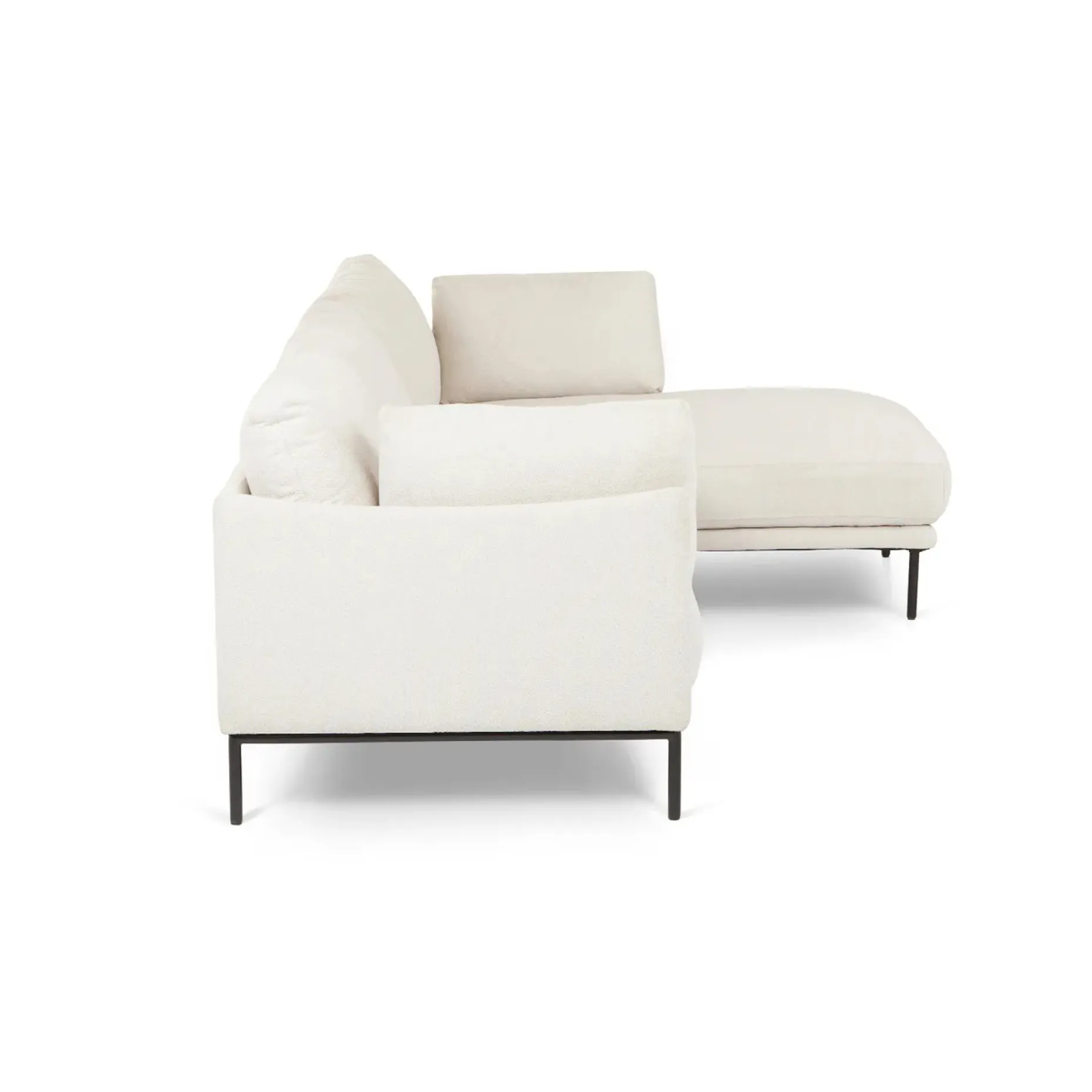Olsen 110" Left Sectional - Ratine Ivory