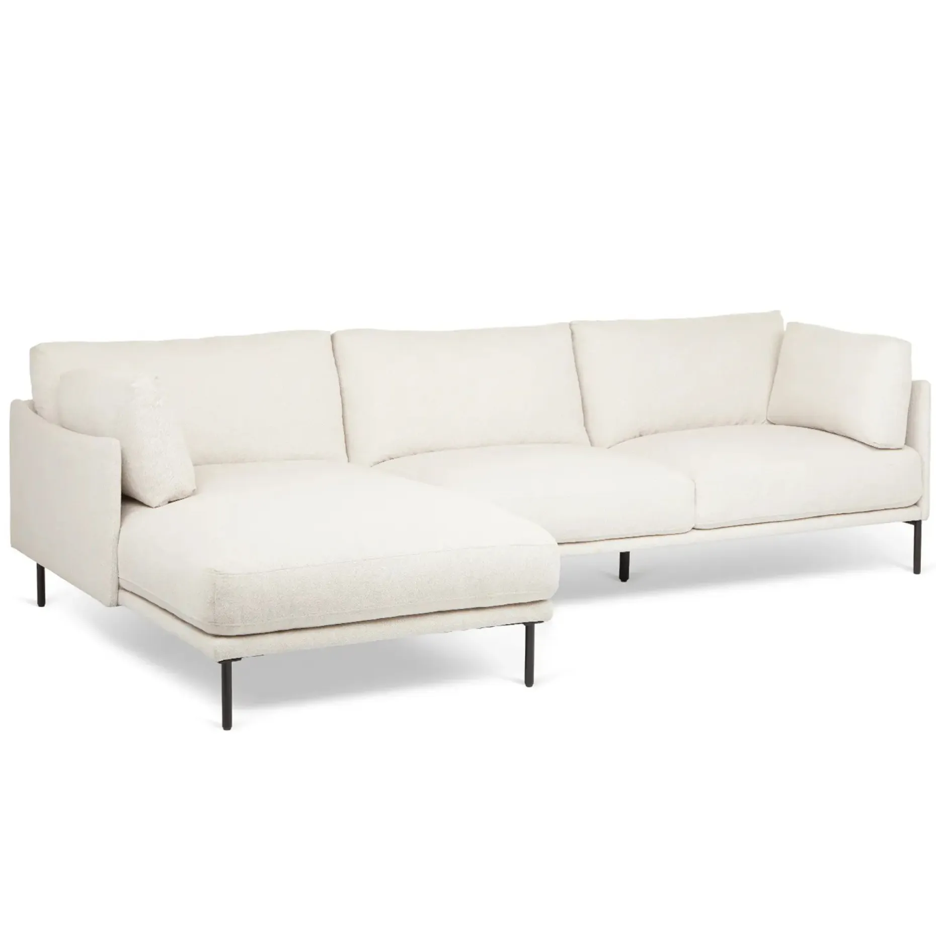 Olsen 110" Left Sectional - Ratine Ivory