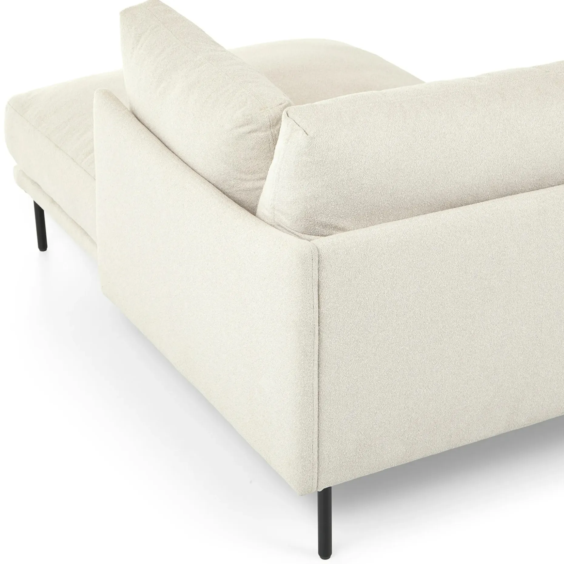 Olsen 110" Left Sectional - Ratine Ivory