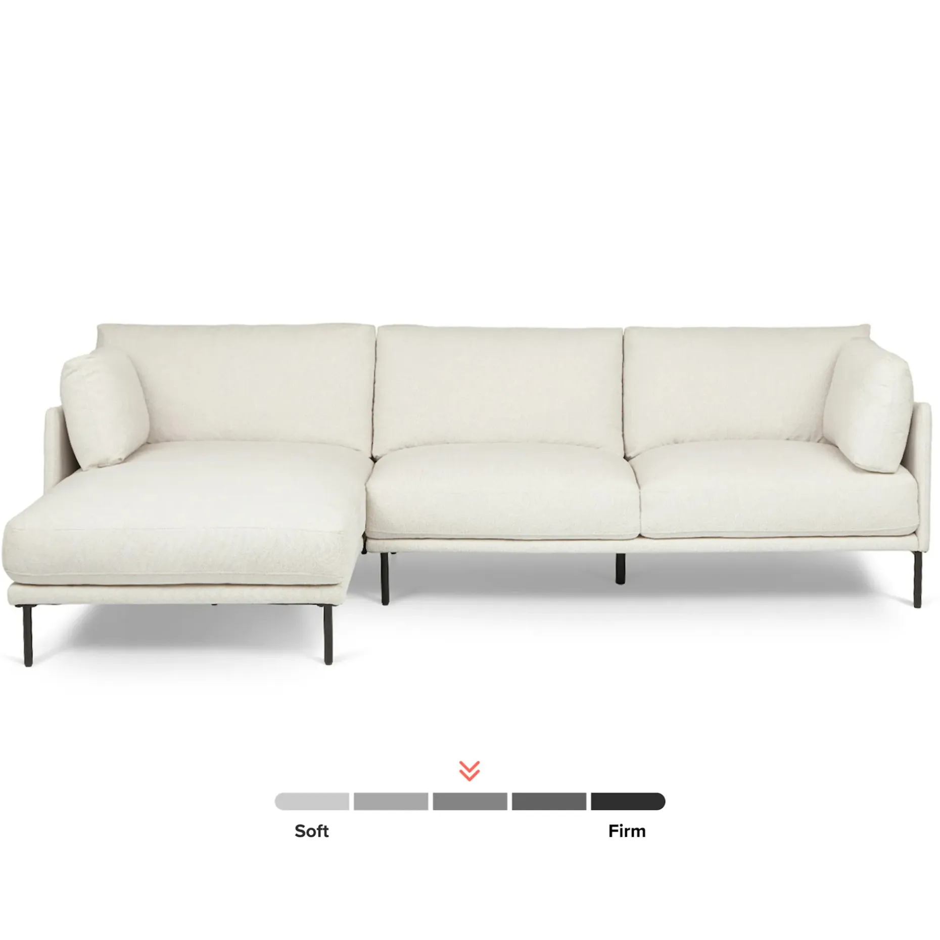 Olsen 110" Left Sectional - Ratine Ivory