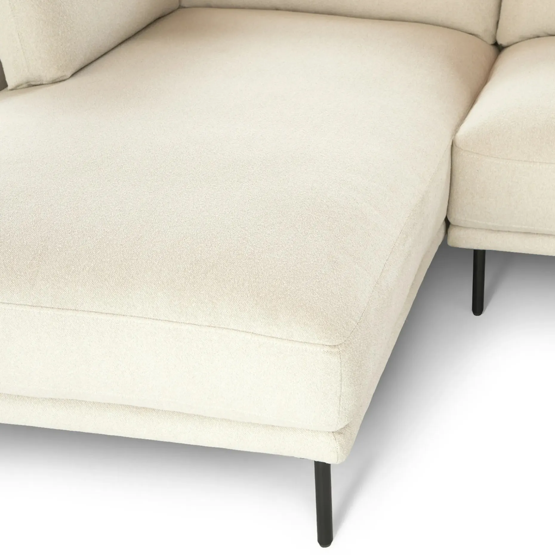 Olsen 110" Left Sectional - Ratine Ivory