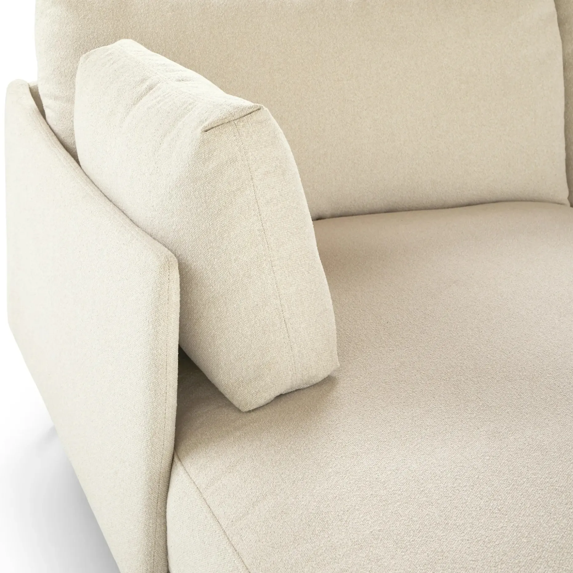 Olsen 110" Left Sectional - Ratine Ivory