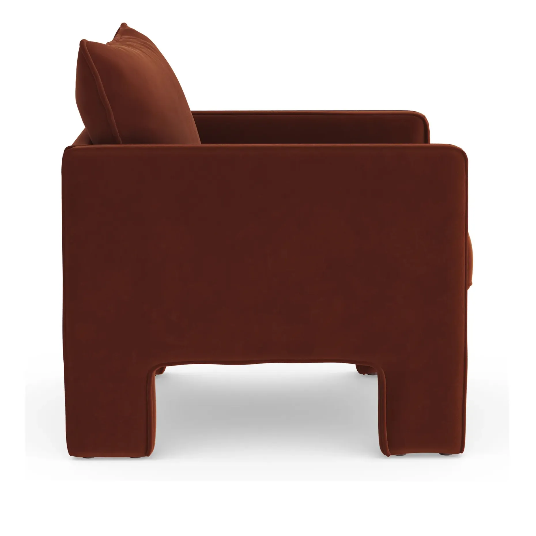 Oren 29.5" Velvet Lounge Chair - Hale Rust