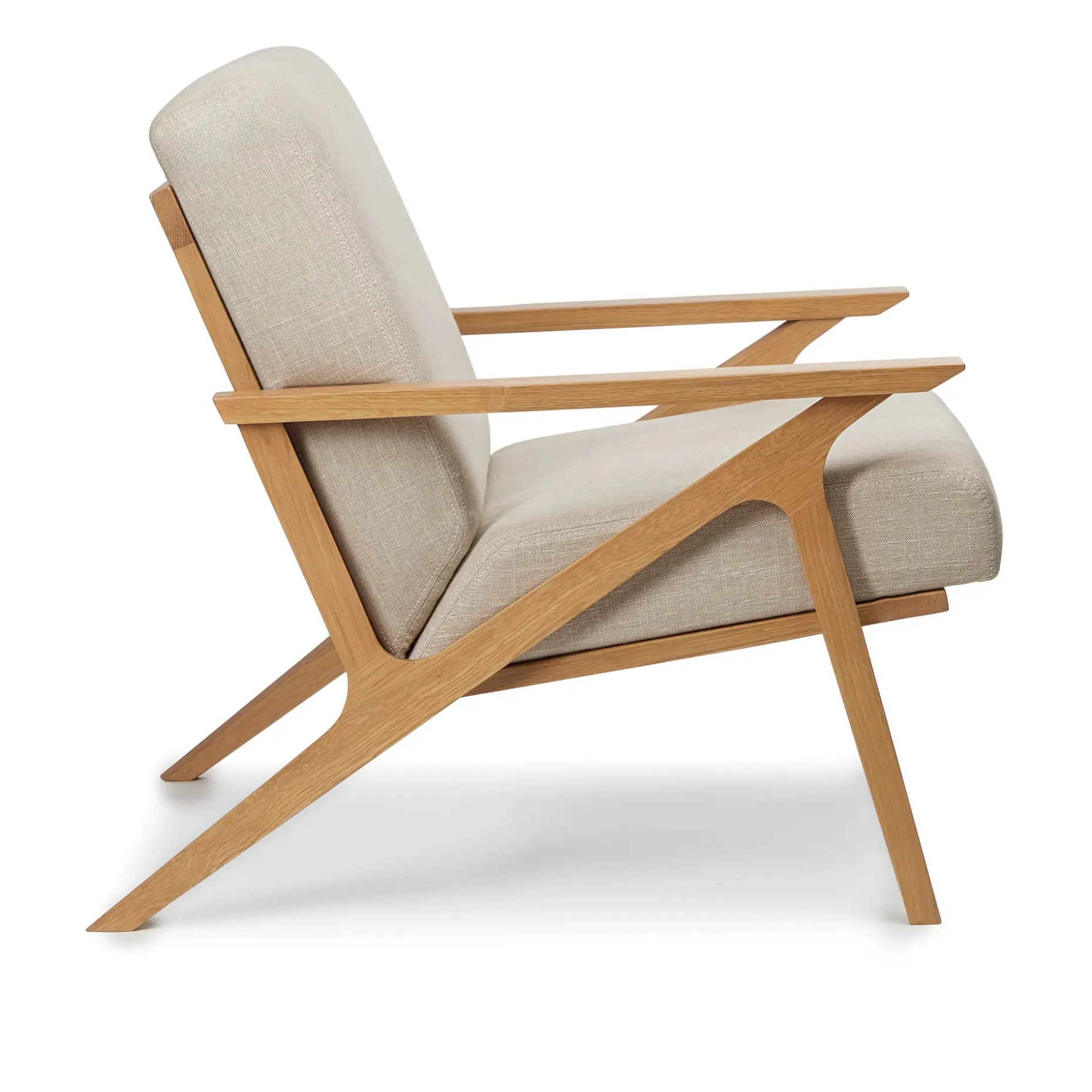 Otio 26" Lounge Chair - Oak and Welsh Taupe