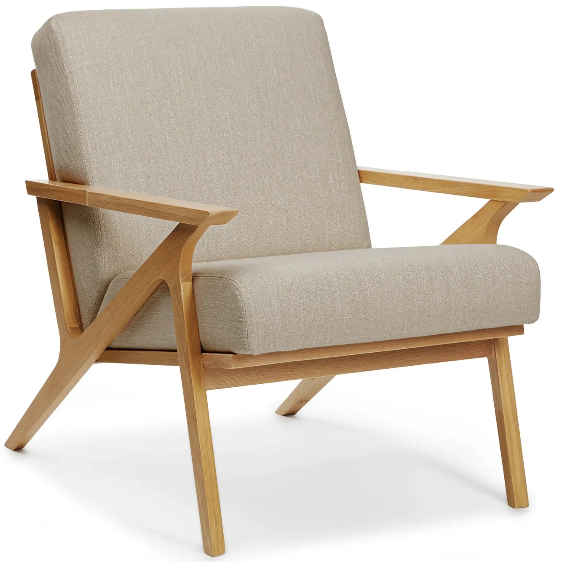 Otio 26" Lounge Chair - Oak and Welsh Taupe