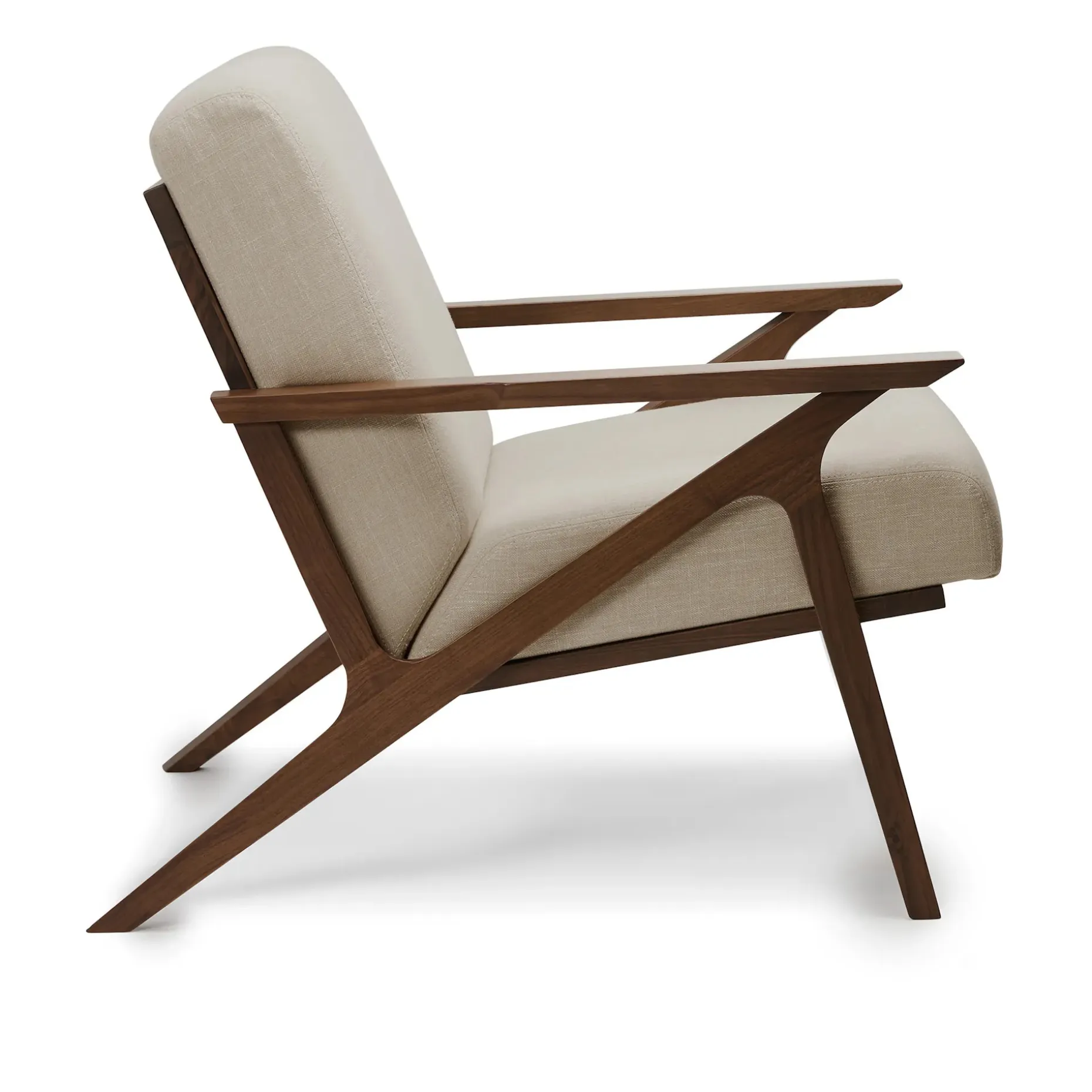 Otio 26" Lounge Chair - Walnut and Welsh Taupe