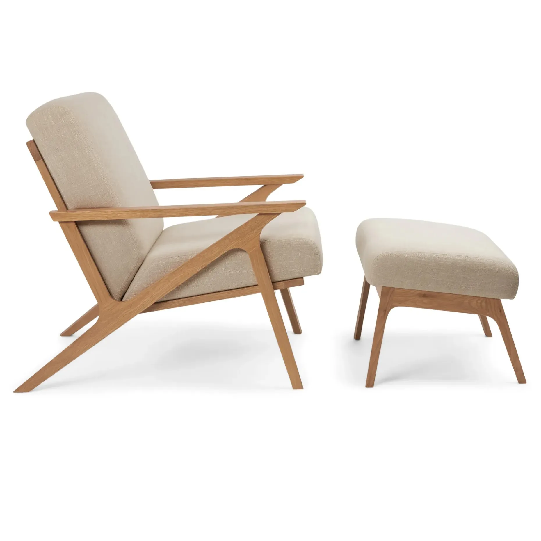 Otio 26" Lounge Set - Oak and Welsh Taupe