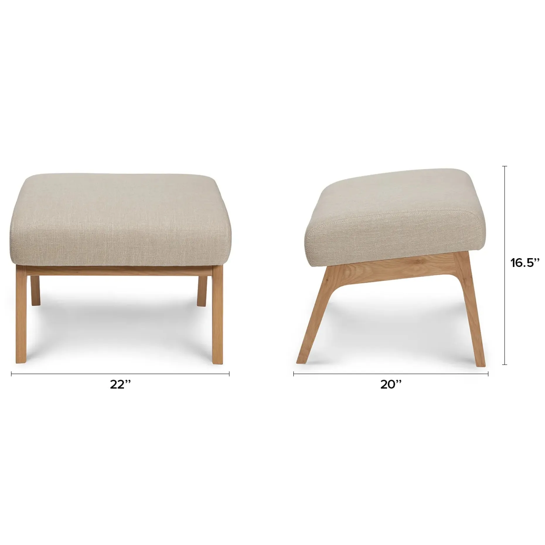 Otio 26" Lounge Set - Oak and Welsh Taupe