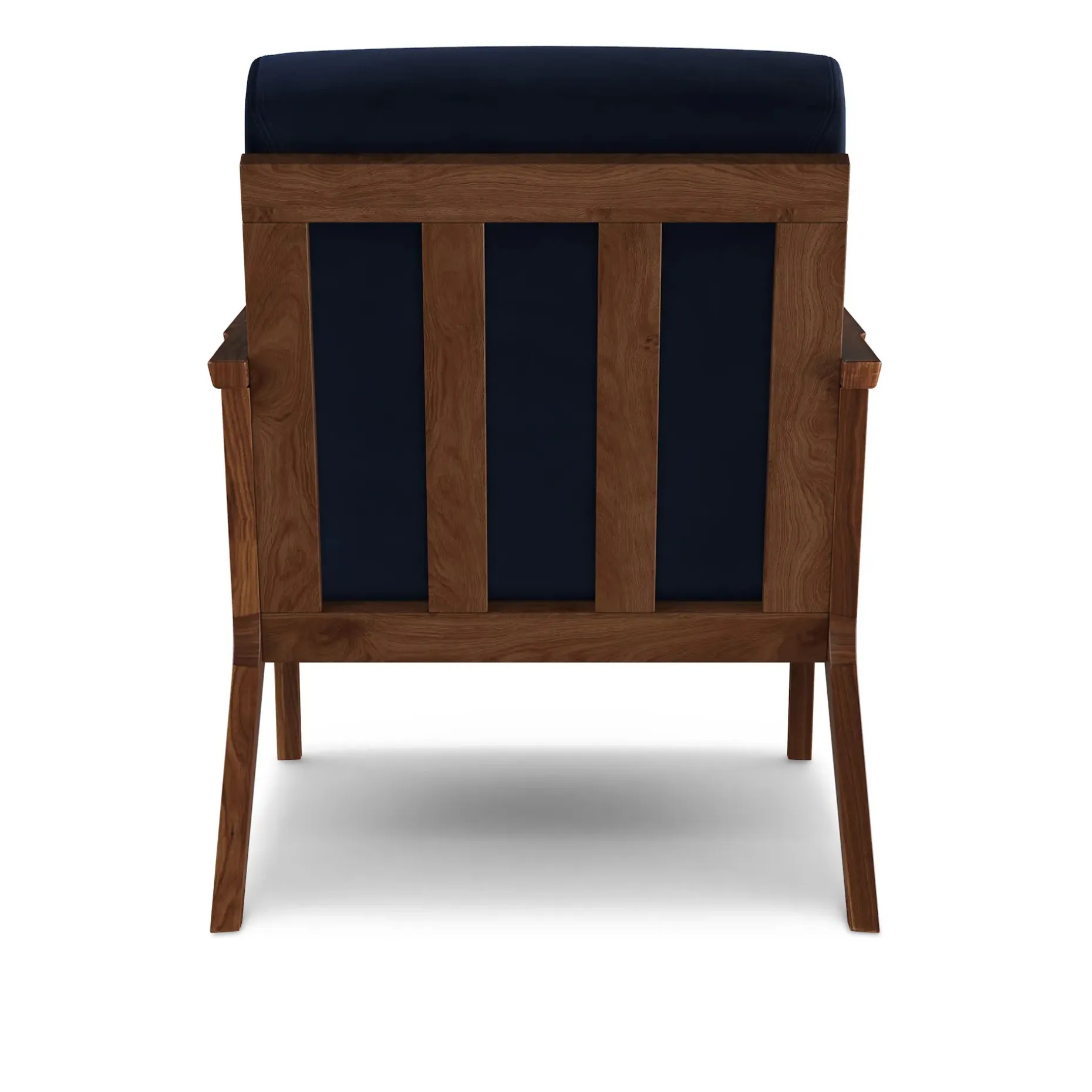 Otio 26" Velvet Lounge Chair - Walnut and Hale Ink