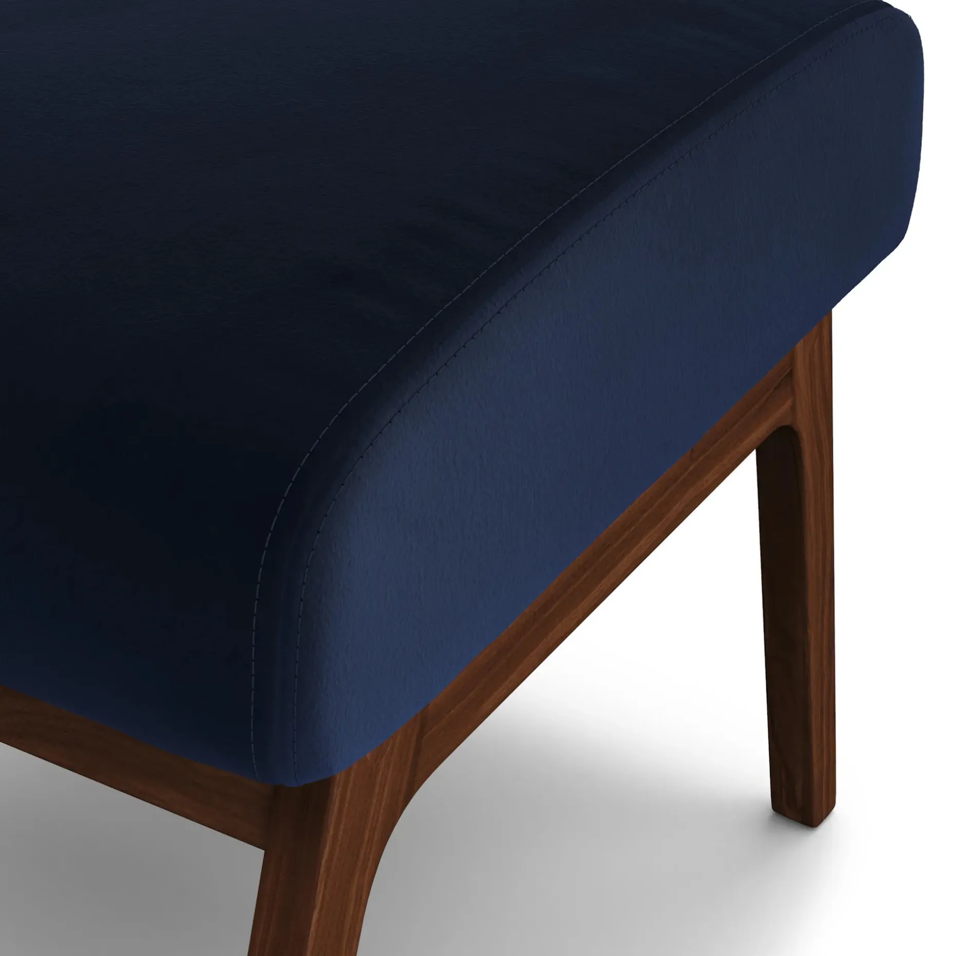 Otio 26" Velvet Lounge Set - Walnut and Hale Ink