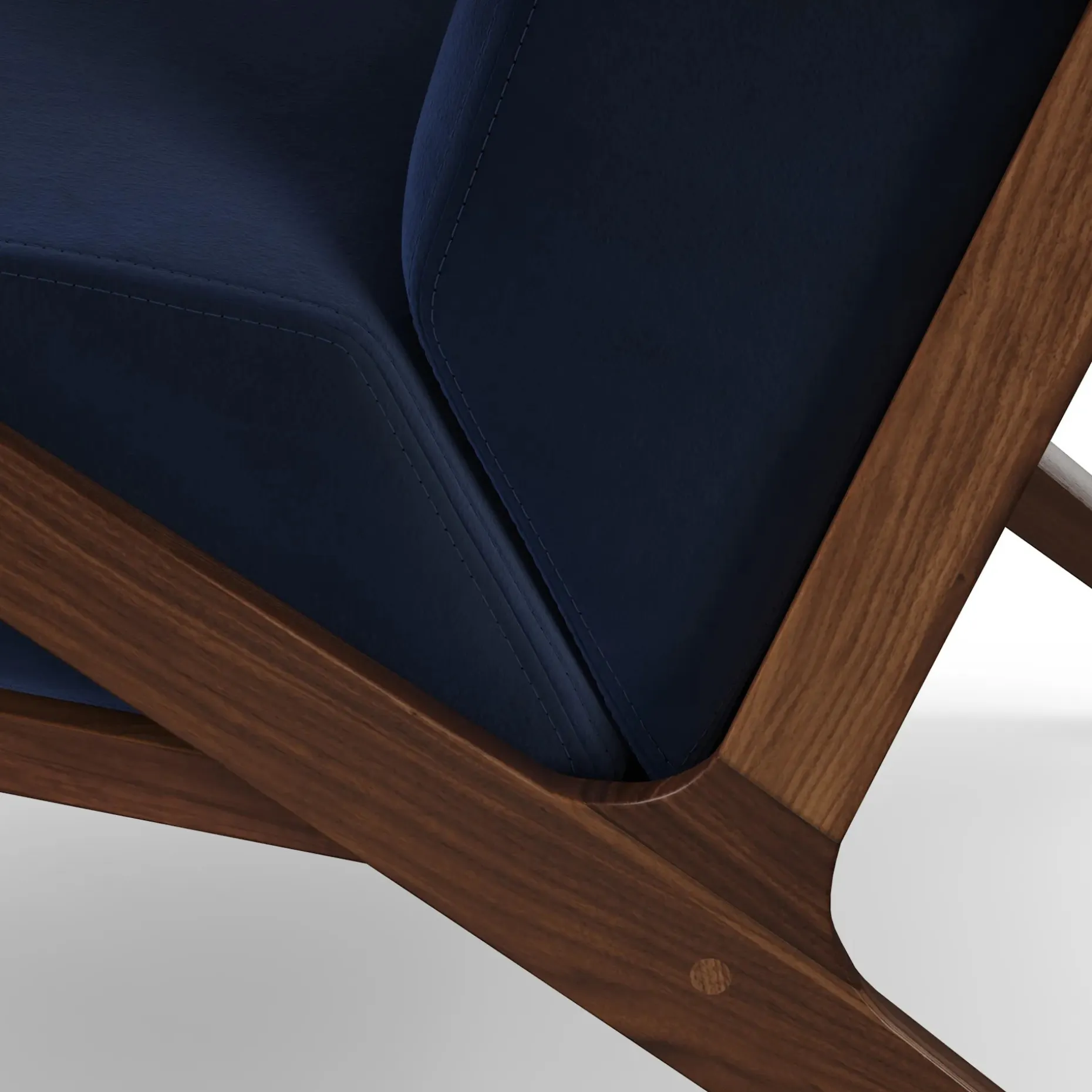 Otio 26" Velvet Lounge Set - Walnut and Hale Ink