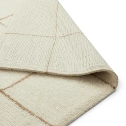 Ouma 8 x 10 Washable Wool Rug - Wavy Taupe